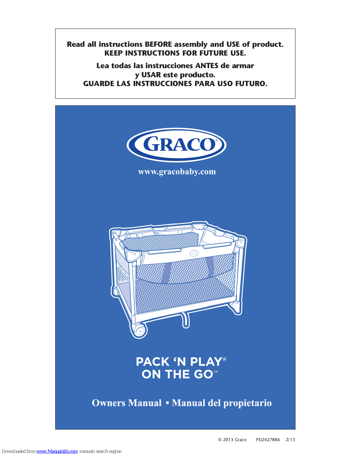 Graco PACK 'N PLAY ON THE GO Owner's Manual