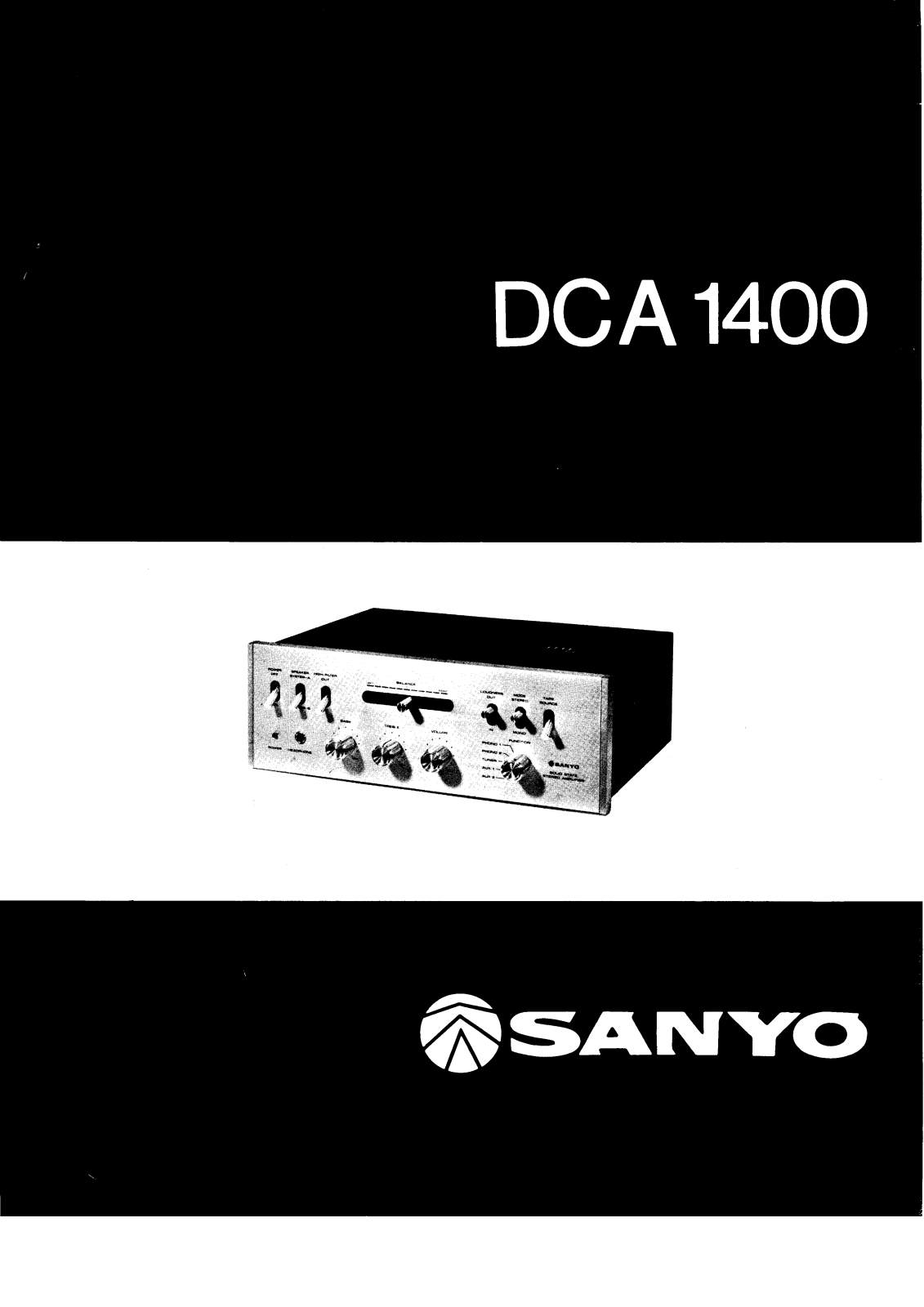 Sanyo DCA 1400 Instruction Manual