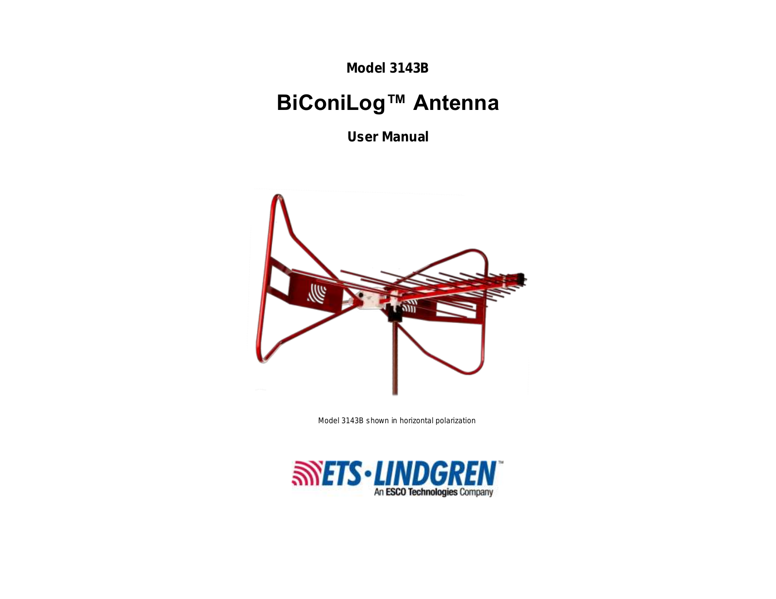 ETS-Lindgren 3143B User Manual