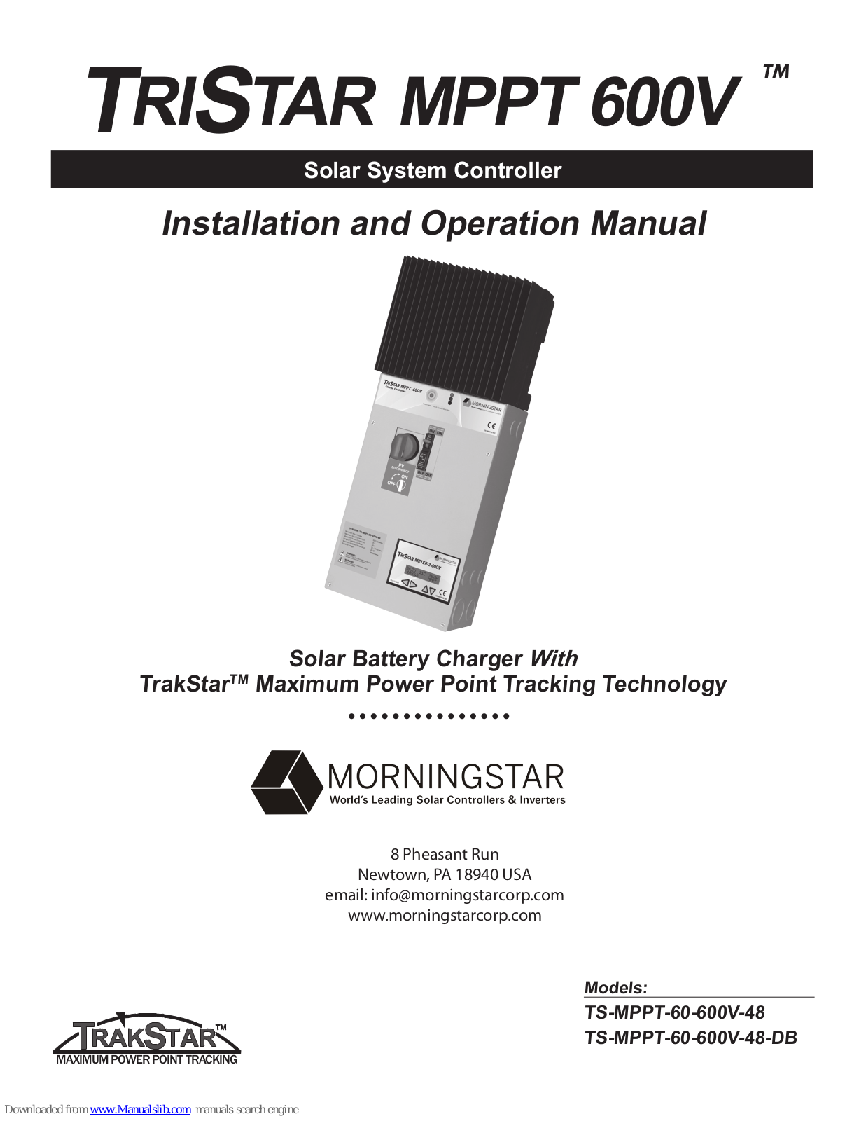 Morningstar TriStar MPPT 600V Installation And Operation Manual