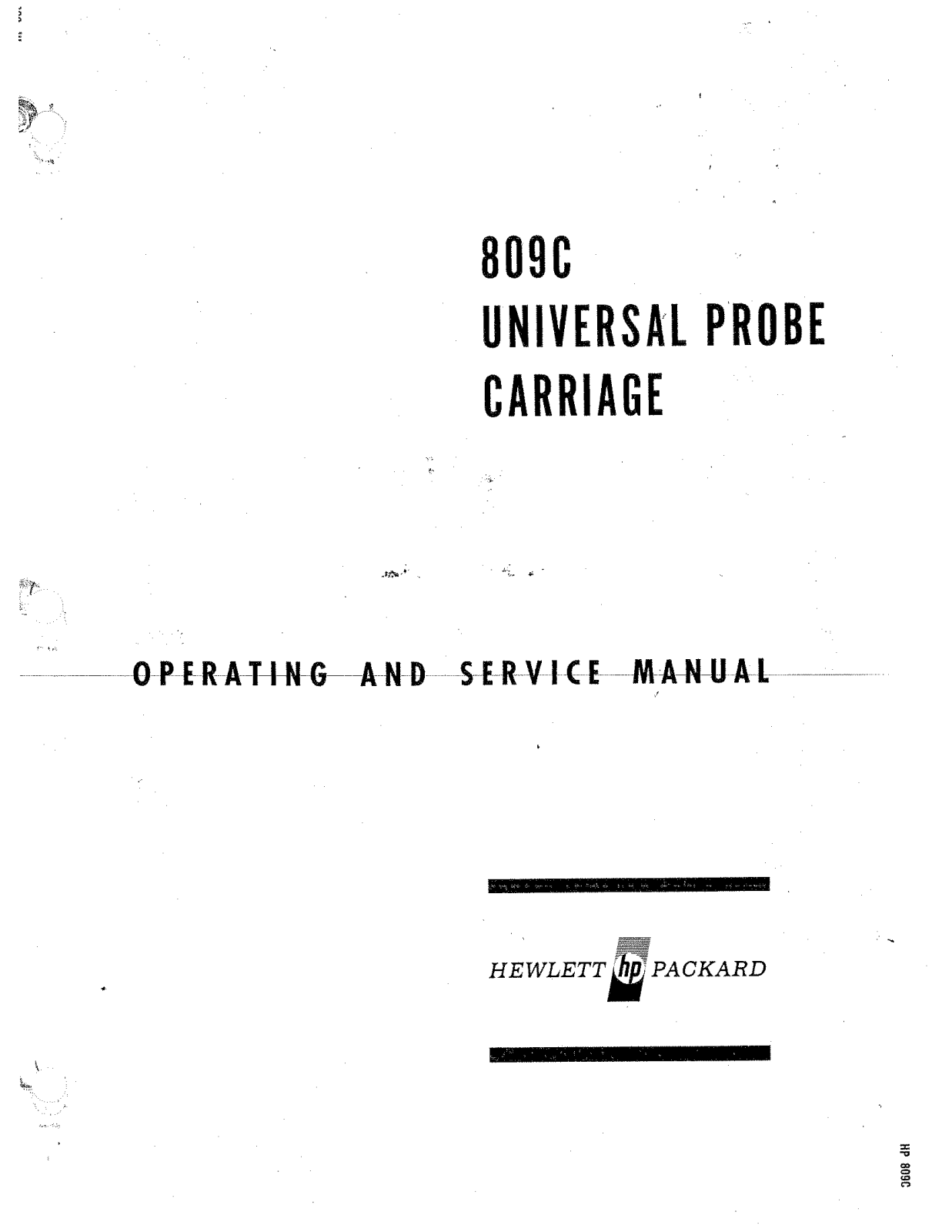 HP (Hewlett-Packard) 809C User Manual