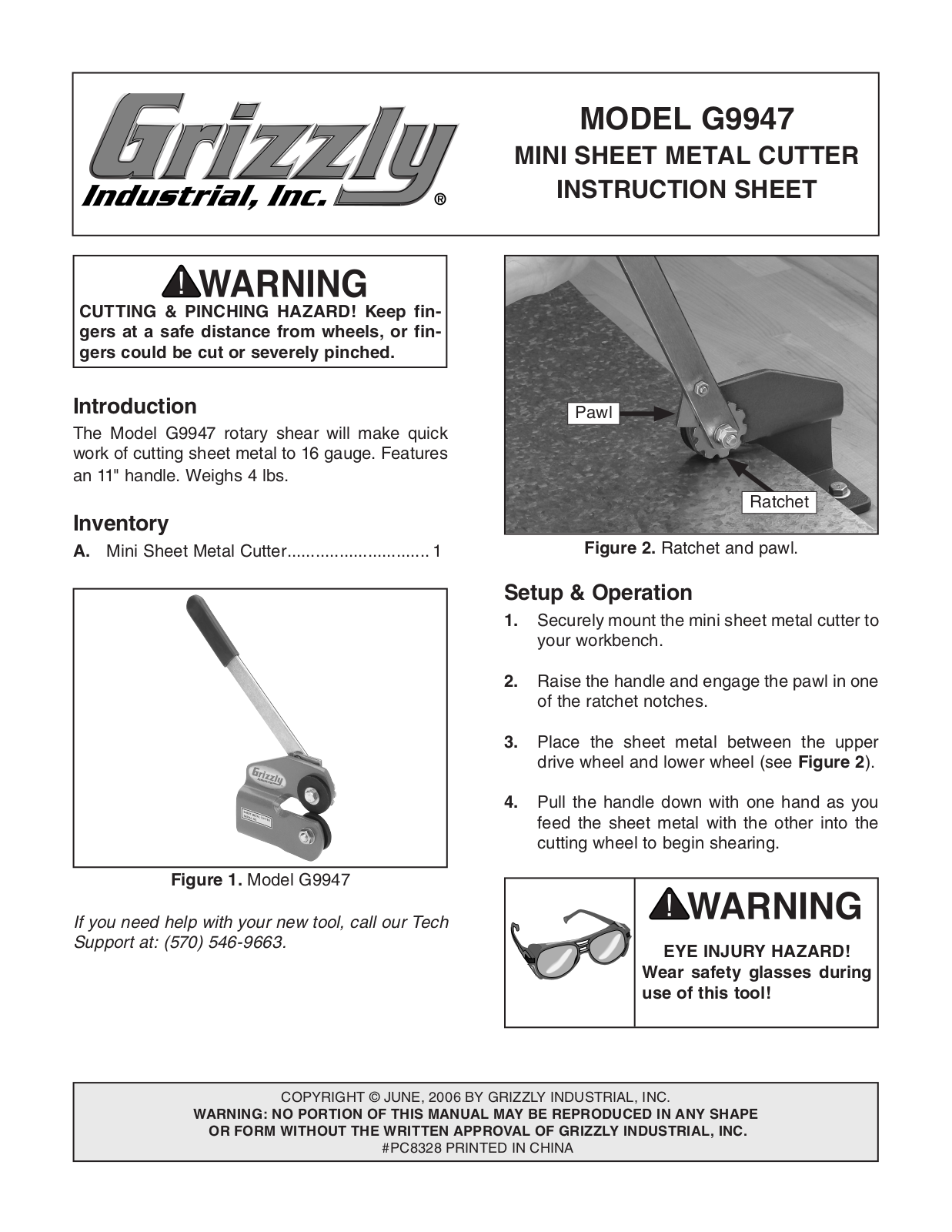 Grizzly G9947 User Manual