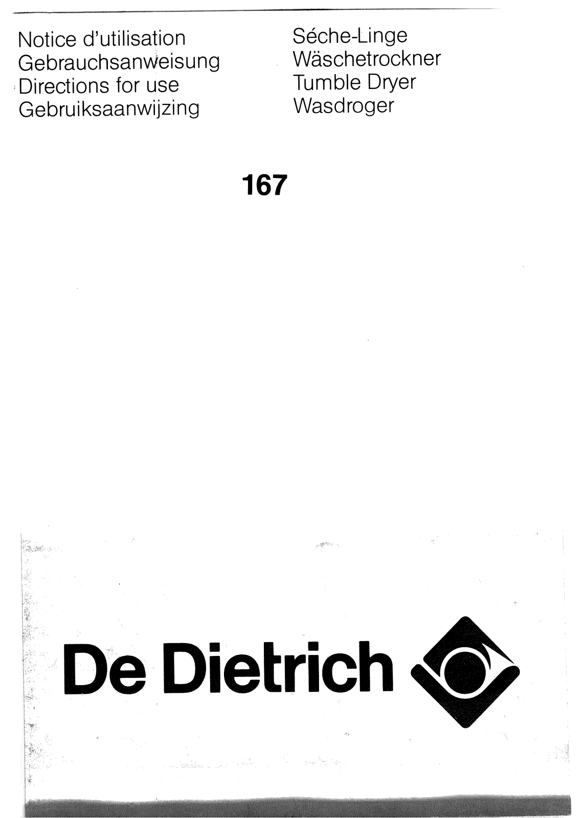 De dietrich 167 User Manual