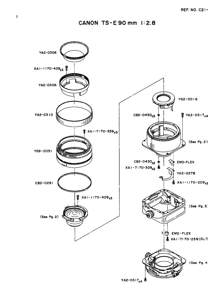 Canon TS-E 90 Parts Catalog