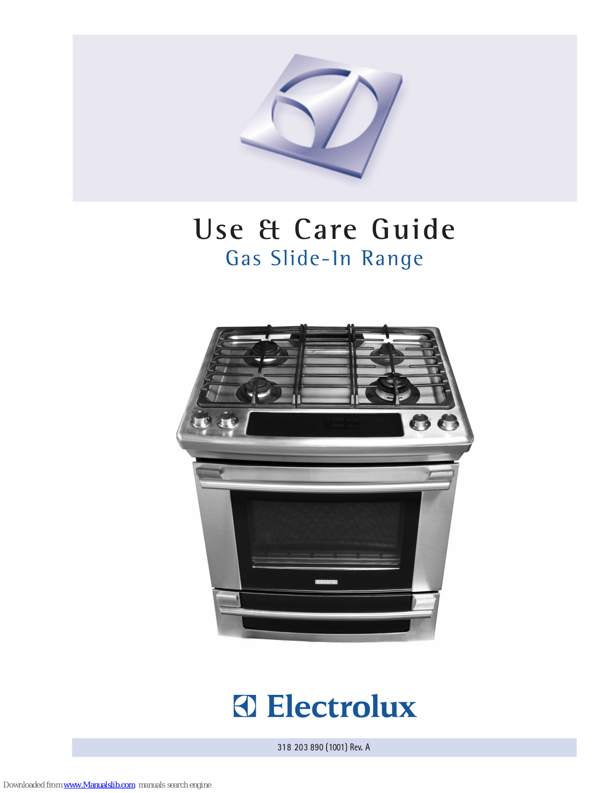 Electrolux EI30GS55JS, EI30GS55LB, EI30GS55L Use And Care Manual