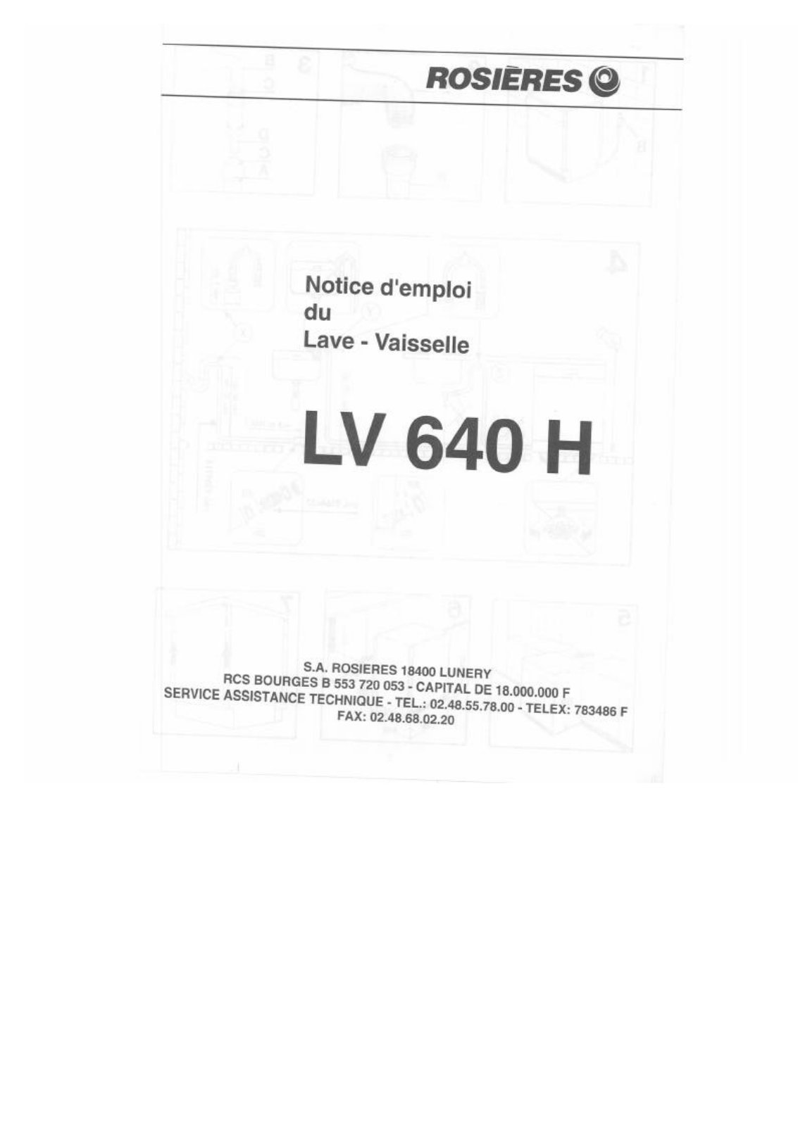 Rosieres LV 640 H User Manual