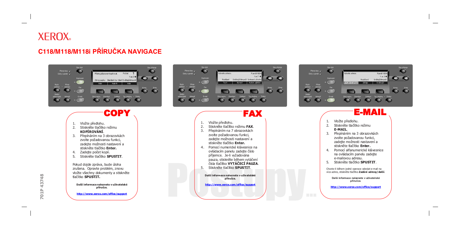 Xerox WORKCENTRE M118I, WORKCENTRE M118, COPYCENTRE C118 User Manual