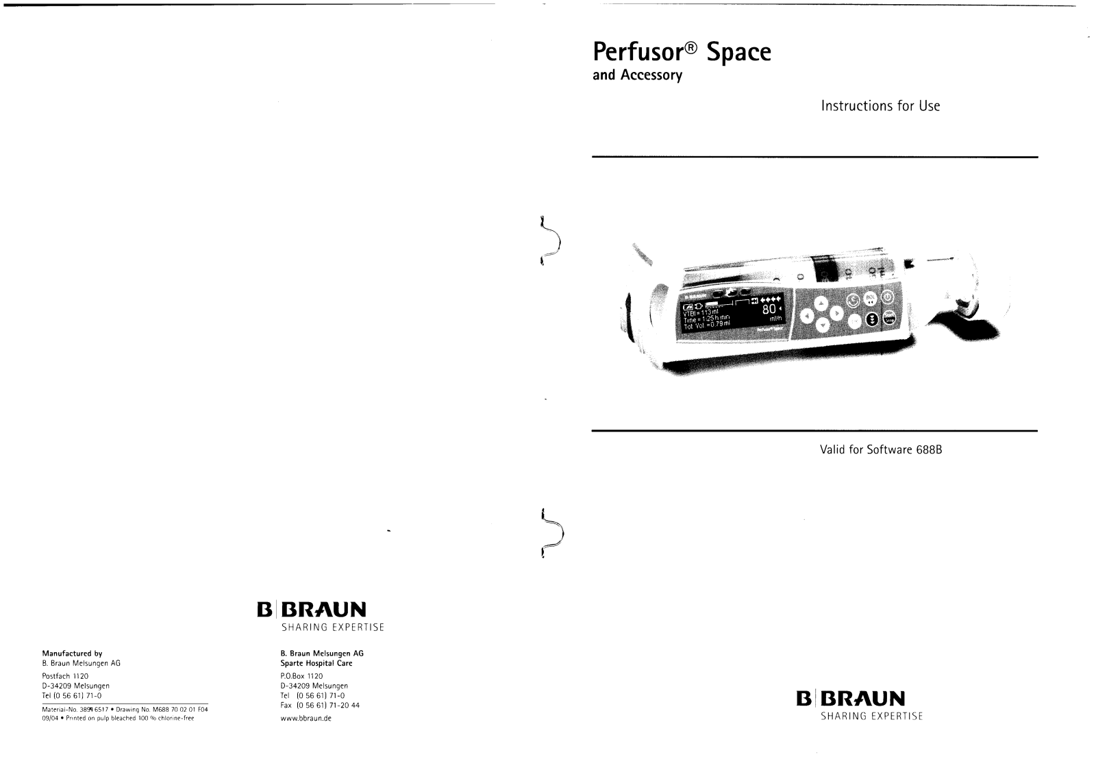 B.Braun Perfusor Space User manual