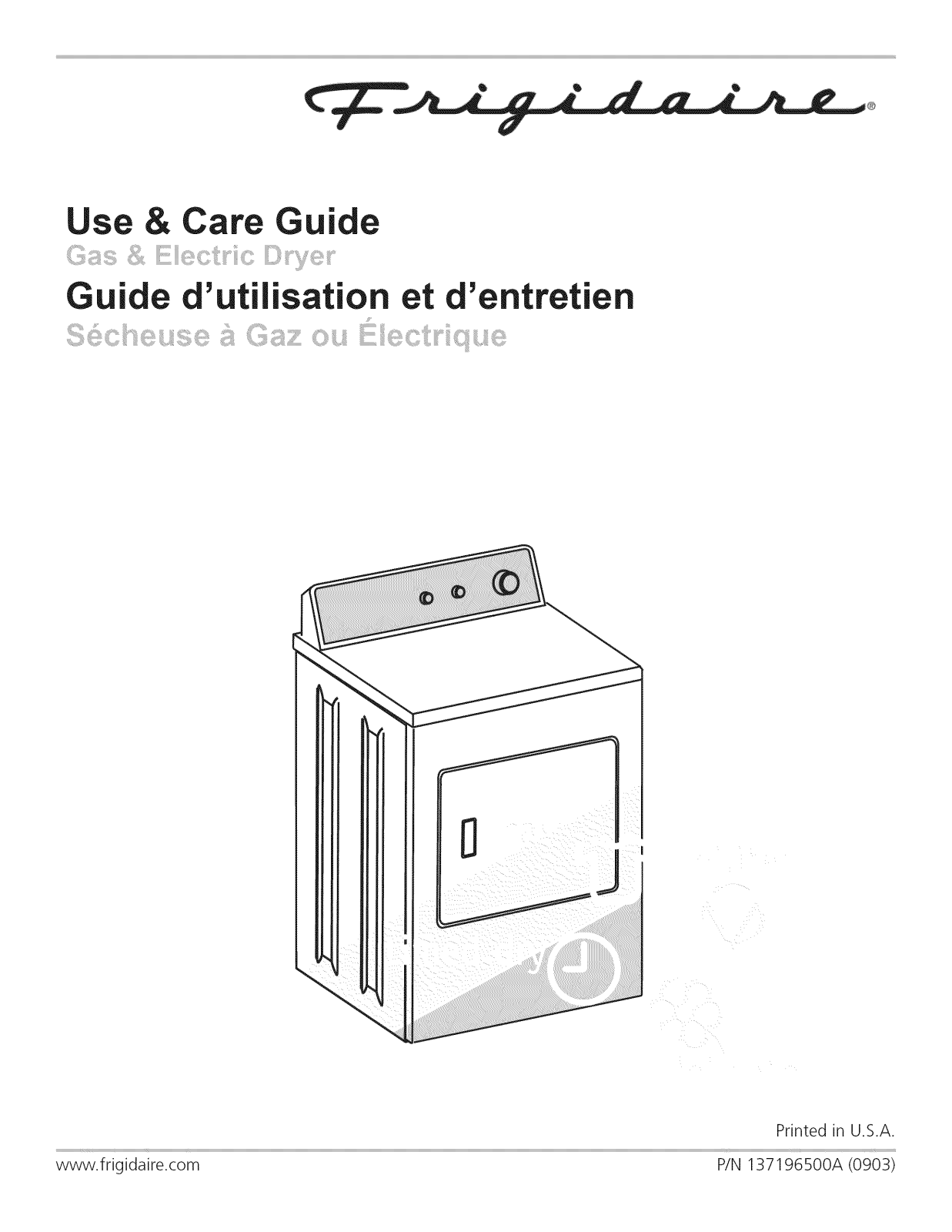Frigidaire CFRE5714KW0 Owner’s Manual
