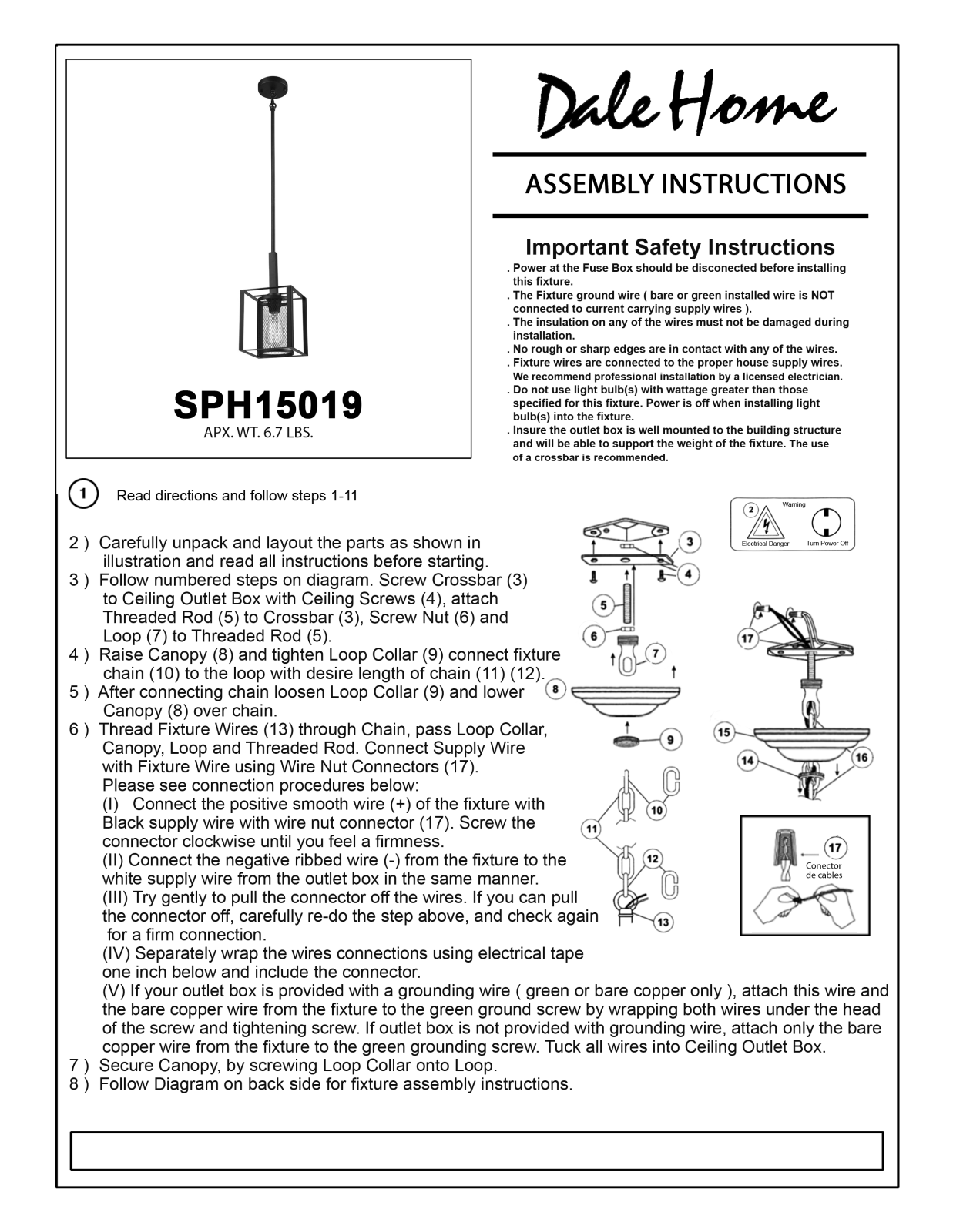 Springdale Lighting DT4649 Installation & Assembly - ManualMachine.com