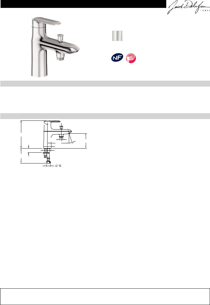 Jacob Delafon KUMIN E99458-CP Datasheet