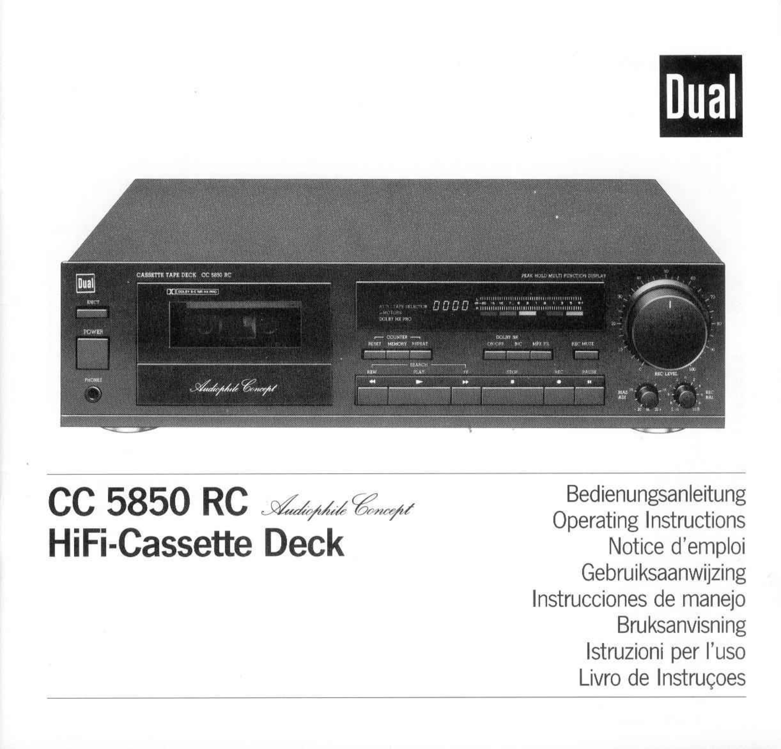 Dual CC-5850-RC Owners Manual