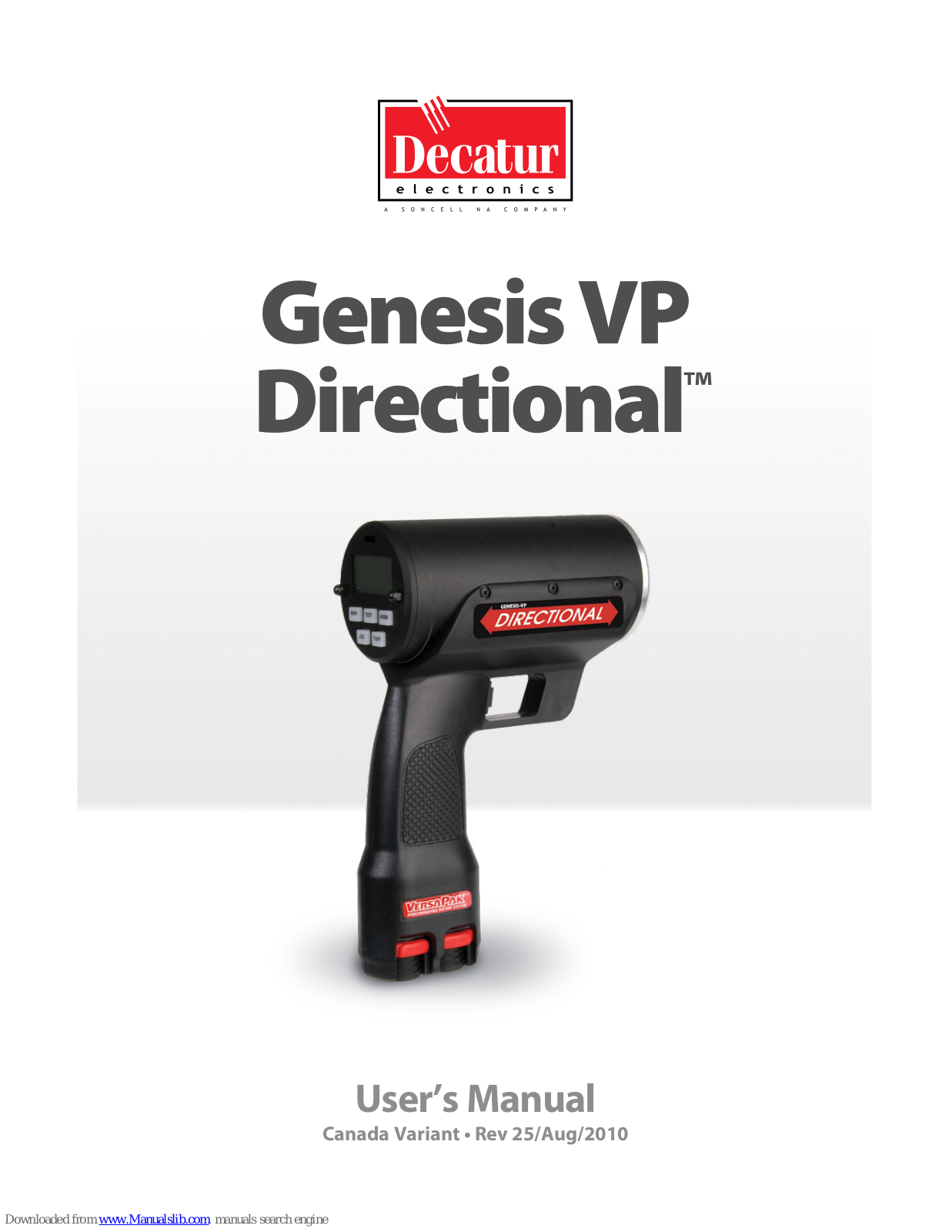 Decatur Electronics Genesis VP Directional User Manual