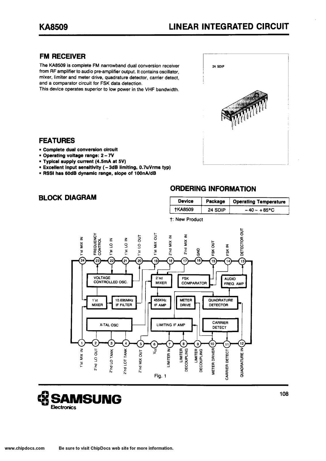 Samsung KA8509 Datasheet