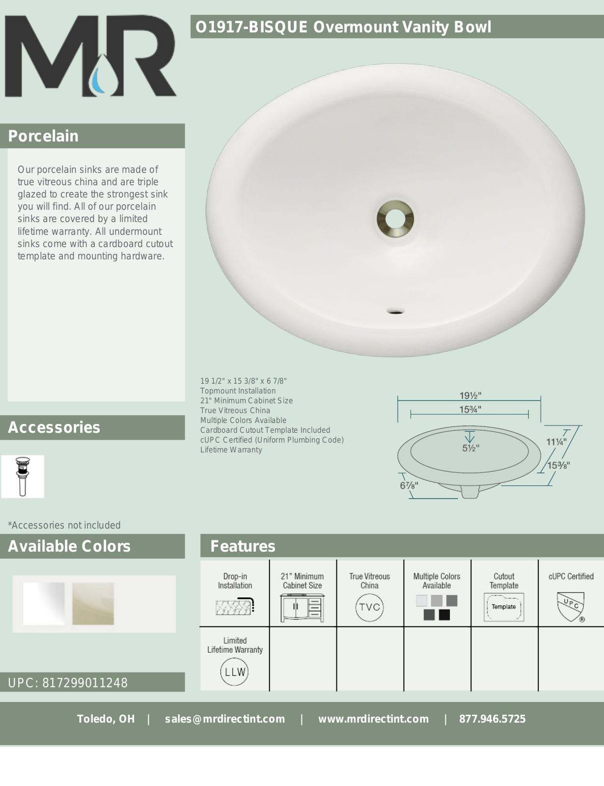 MR Direct MRDR1789 Specifications - ManualMachine.com