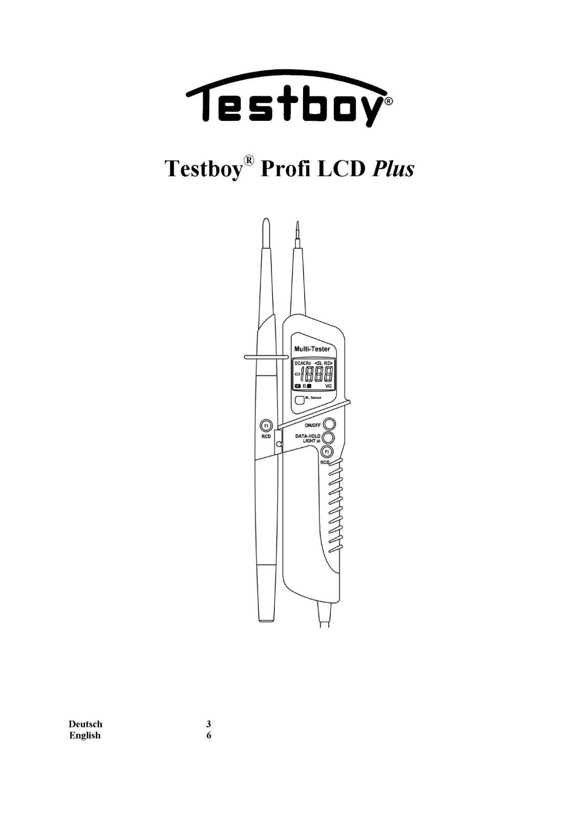Testboy Profi LCD Plus User guide