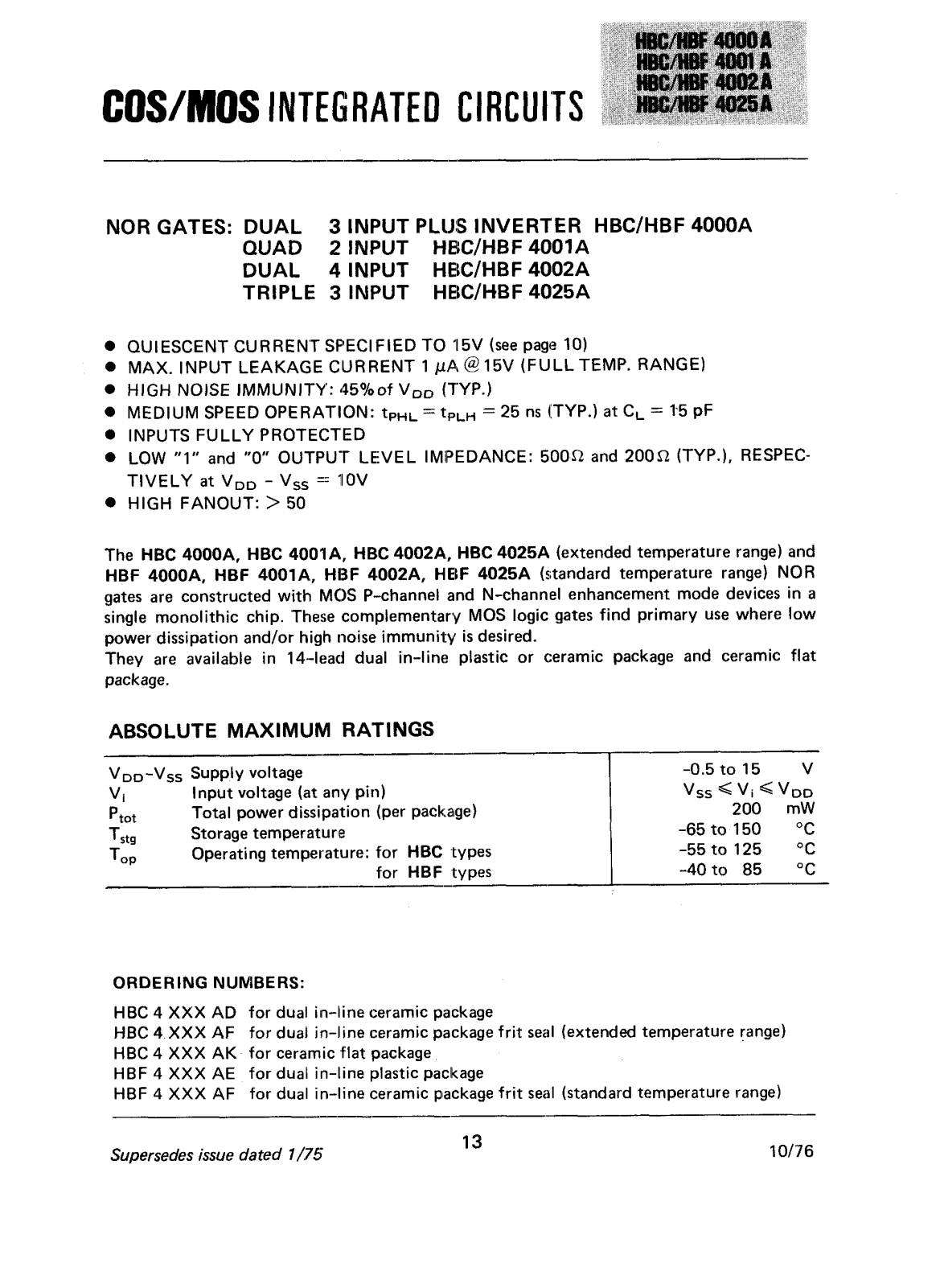 Datasheet HBF4002AE Specification - ManualMachine.com