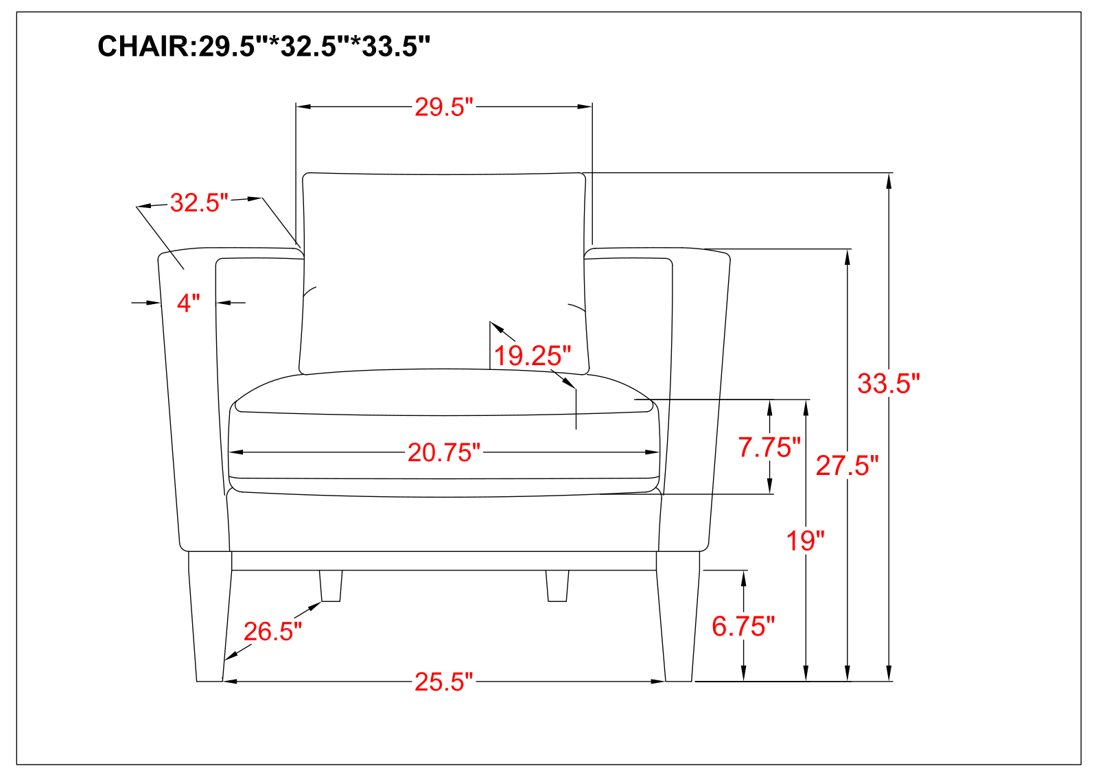 Joss & Main W004325105 Dimensions - ManualMachine.com