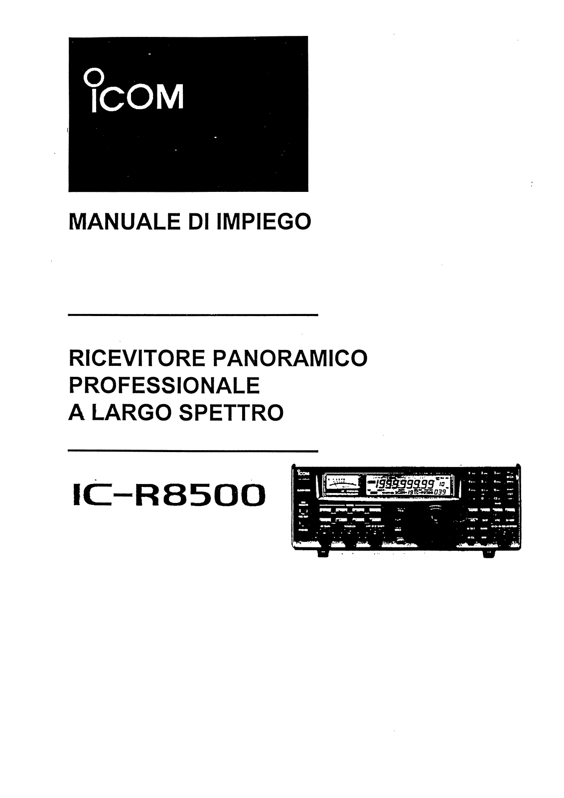 ICOM IC-R8500 User guide - ManualMachine.com