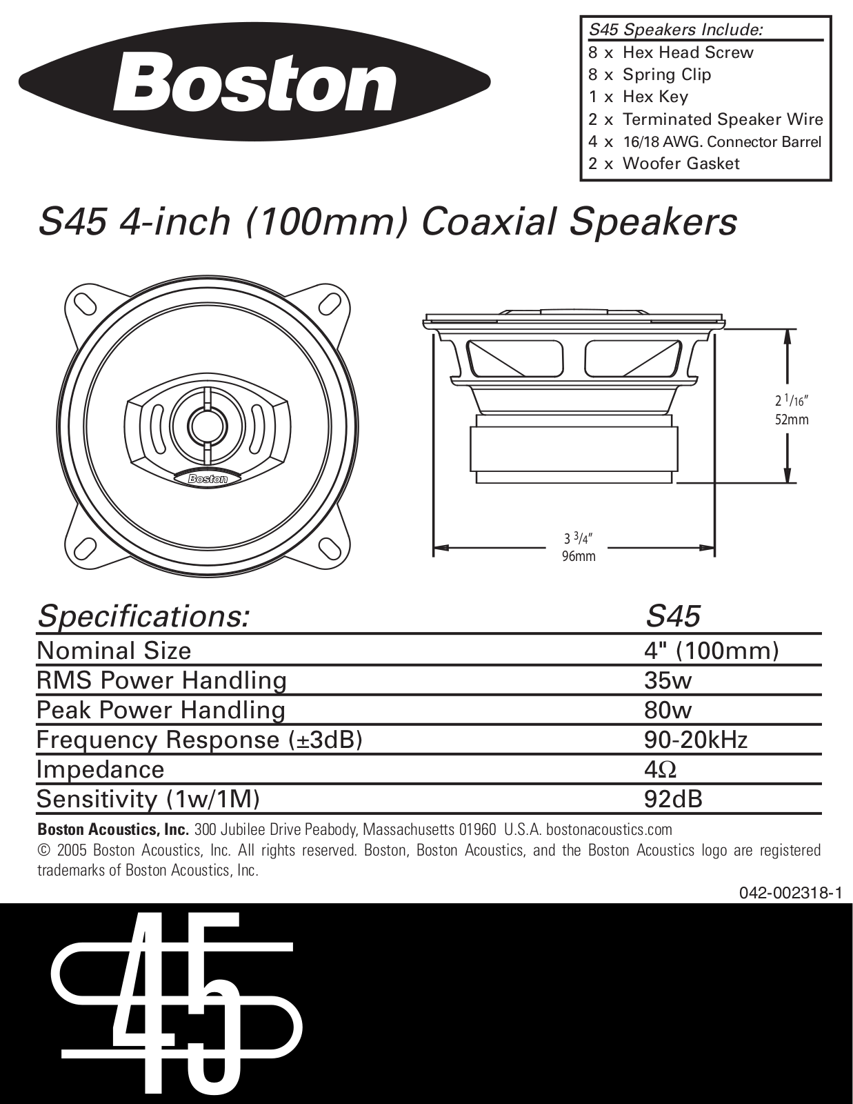 Boston Dynamics S45 User Manual - ManualMachine.com