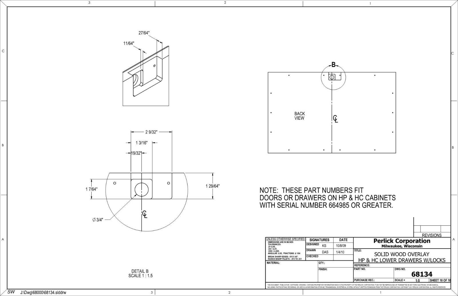 Perlick HP48RTS62R3, HP48RBS64R User Manual