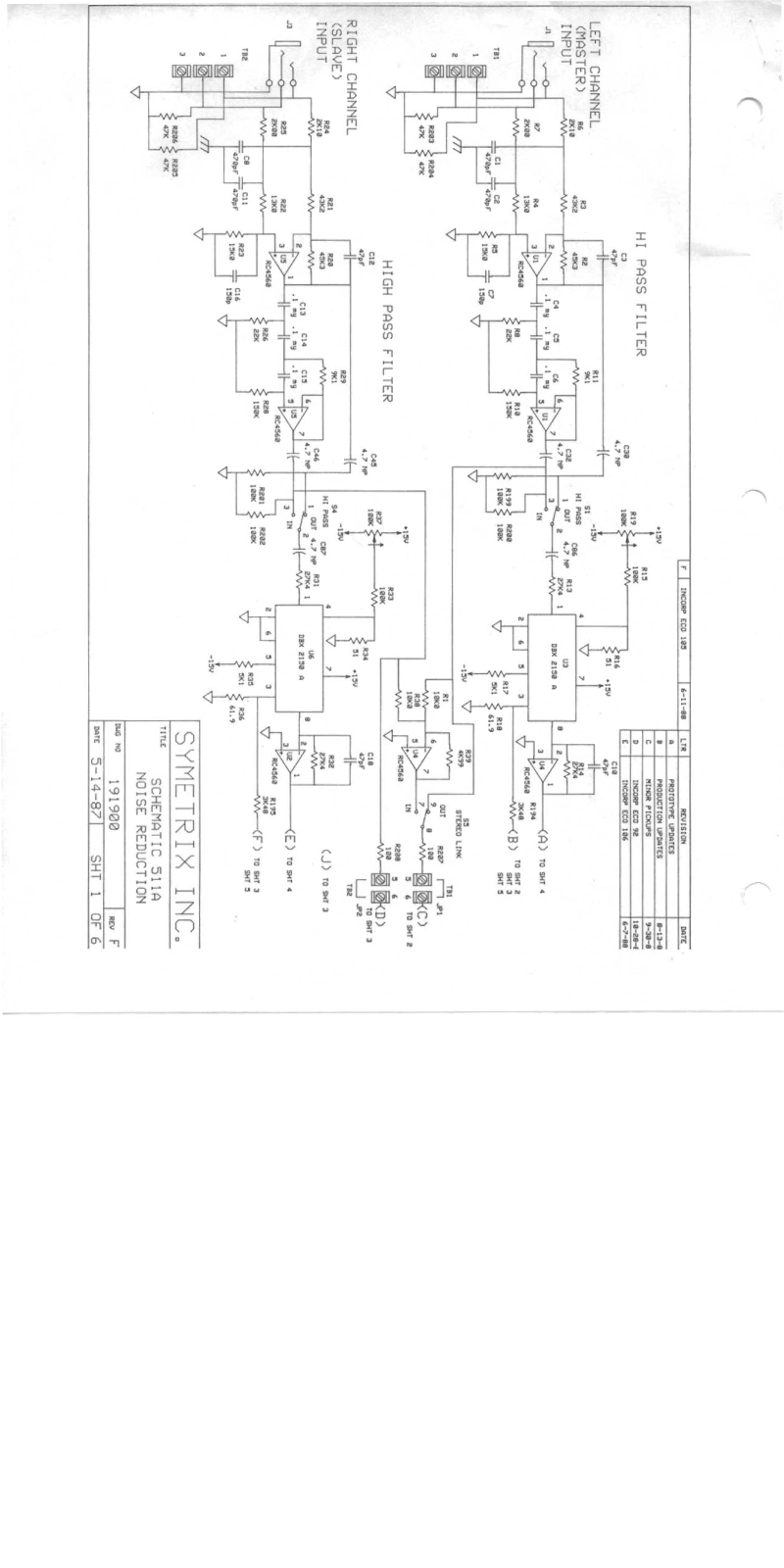 Symetrix 511A, 1F00 Schematic