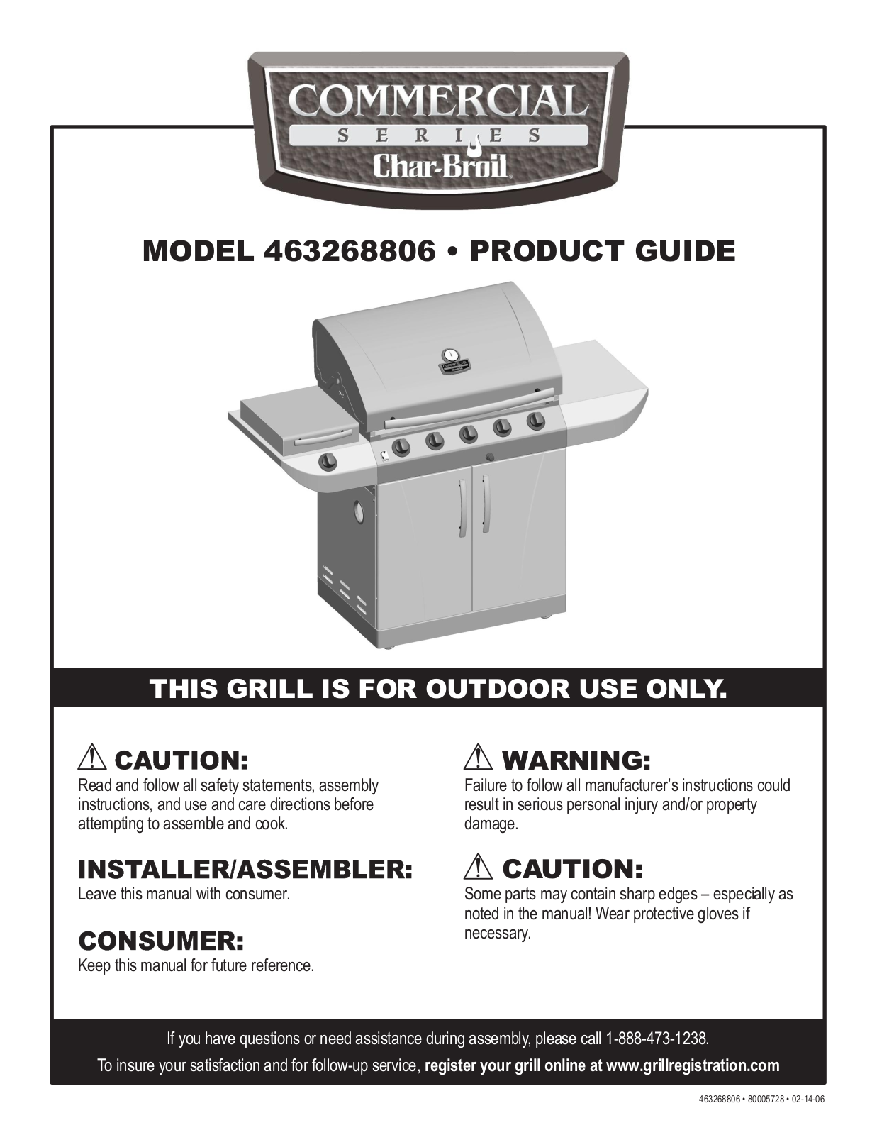 Charbroil 463268806 Owner's Manual