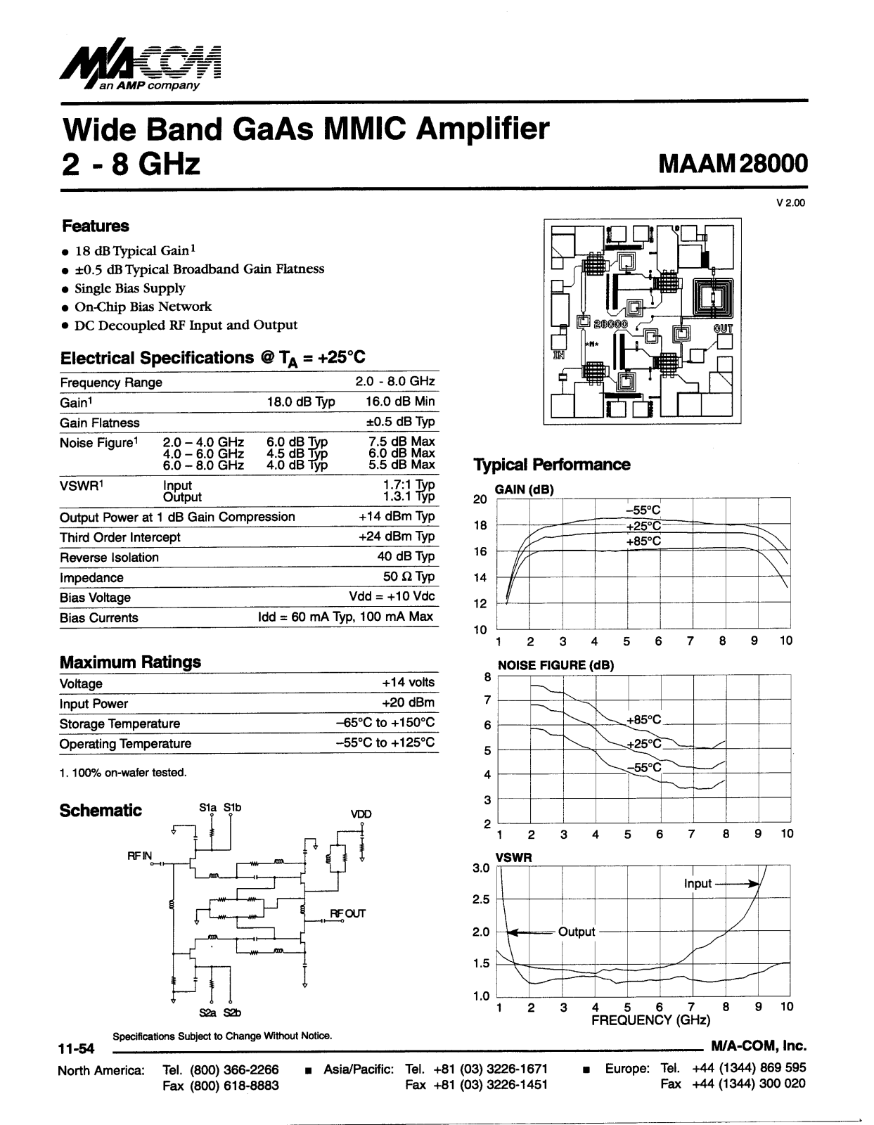 M A COM MAAM28000 Datasheet