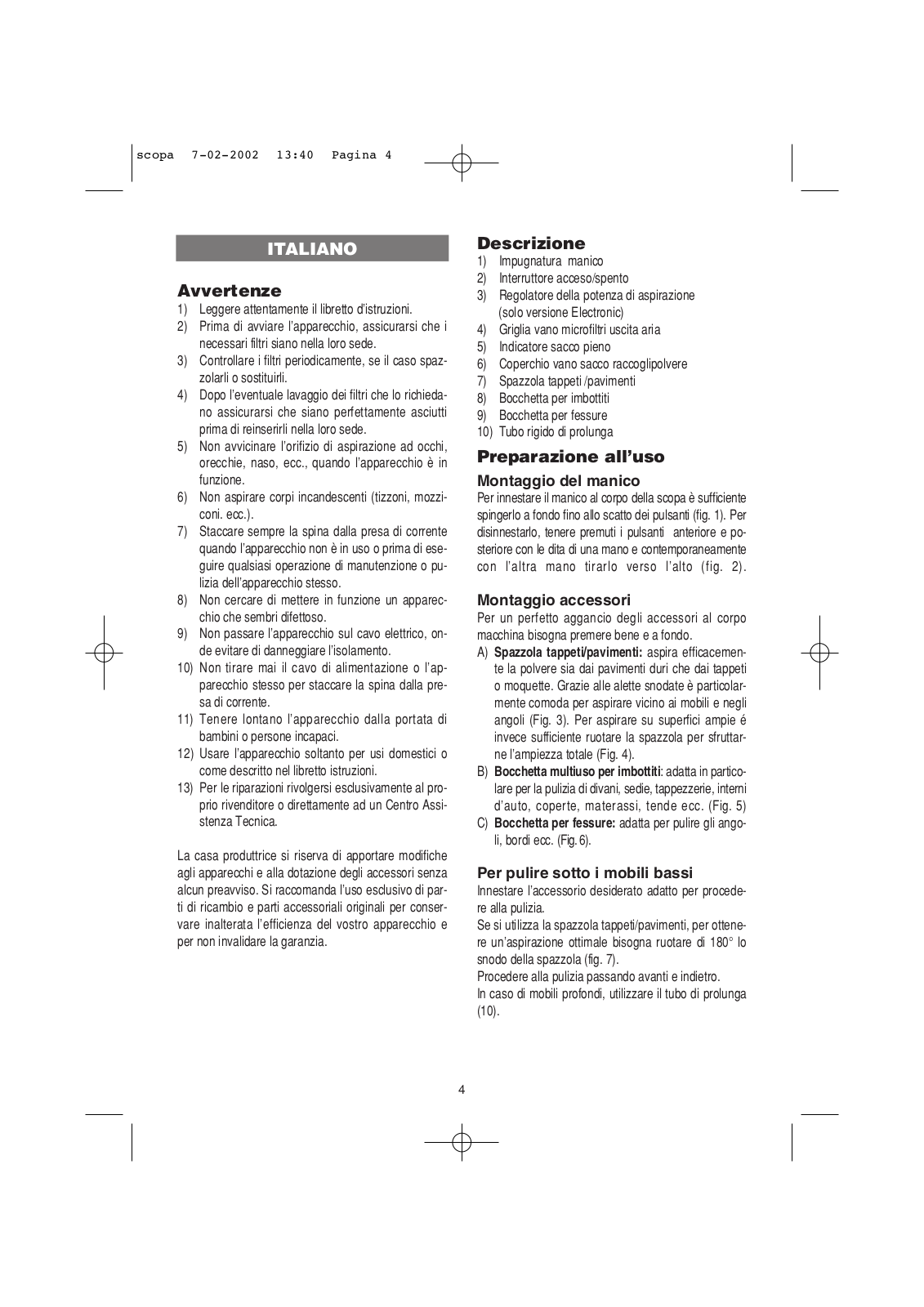 DeLonghi XCA120, XCA125.1 User Manual