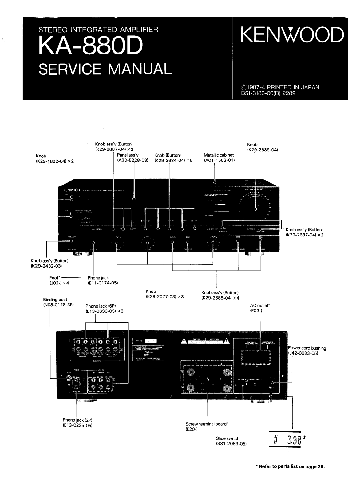 Kenwood KA-880-D Service Manual
