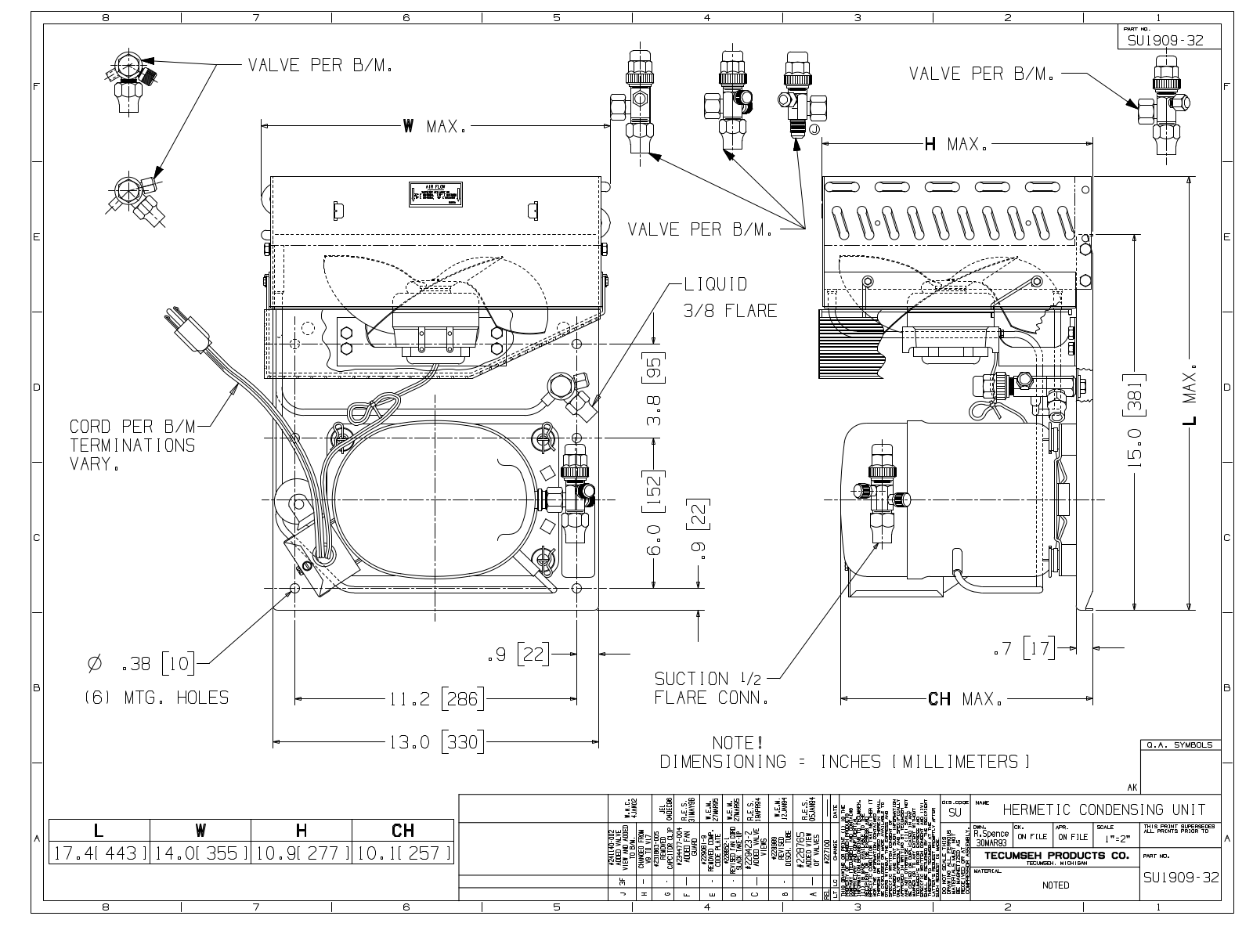 Tecumseh AKA7437YXAXA Drawing Data