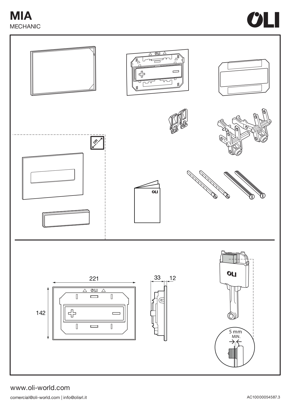 OLI MIA MECHANIC Installation guide