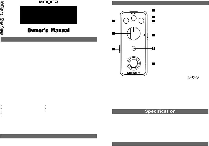 Mooer Triangolo User manual