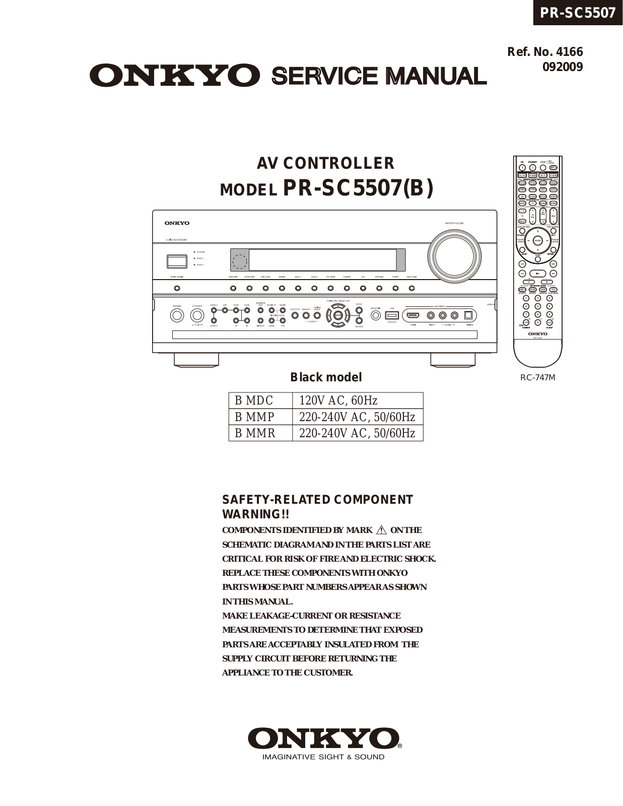 Onkyo PRSC-5507-B Service Manual