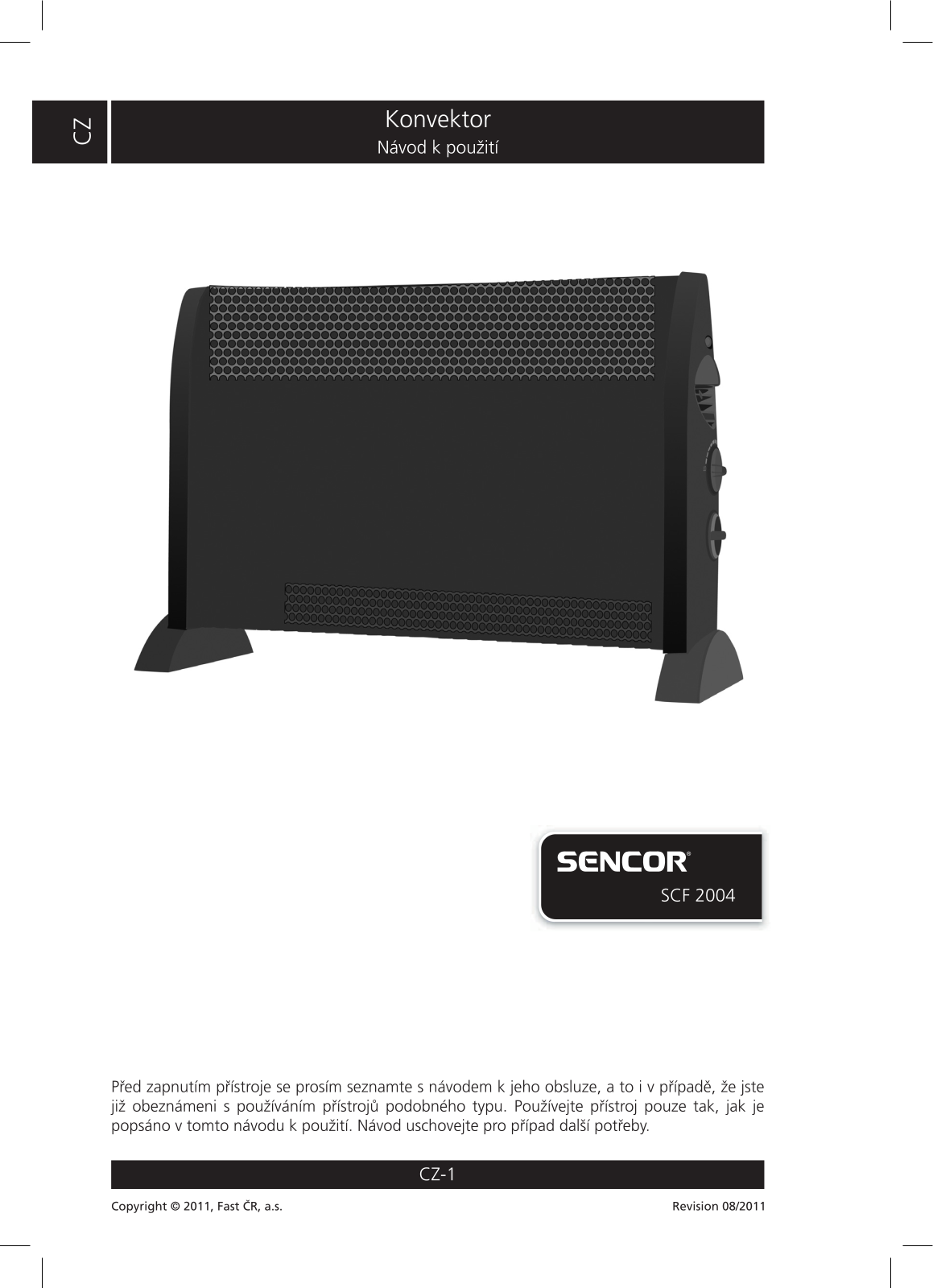 Sencor SCF 2004 User Manual