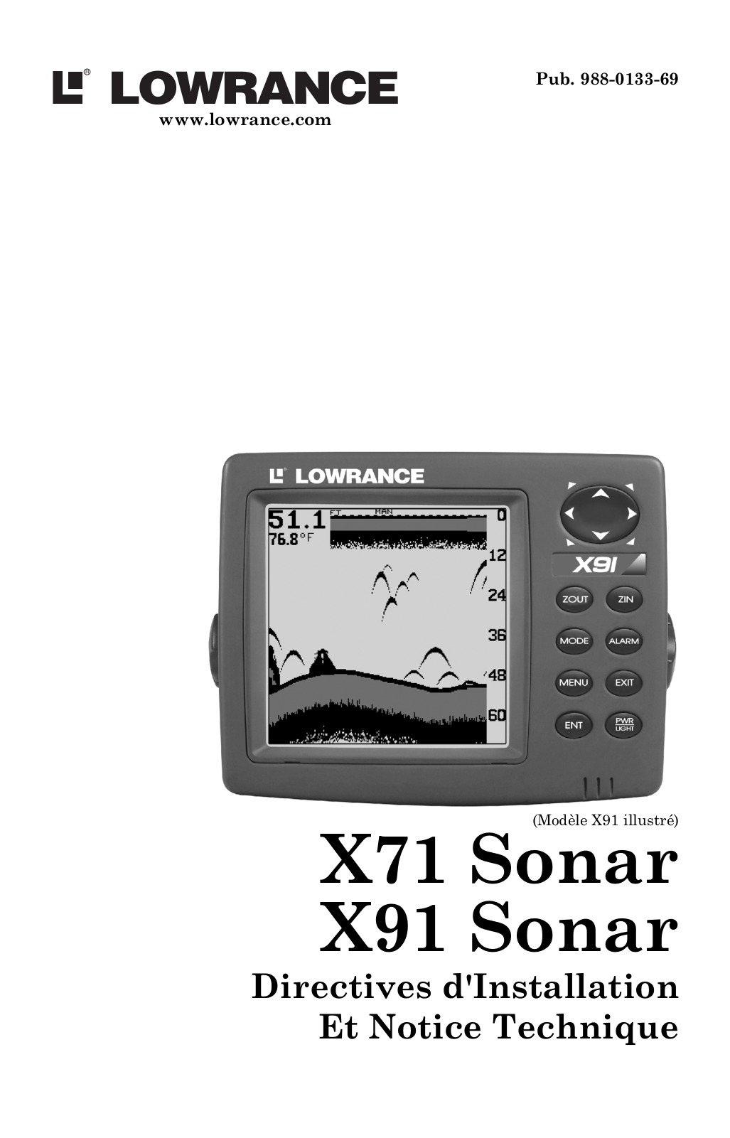 Lowrance X91, X71 User Manual