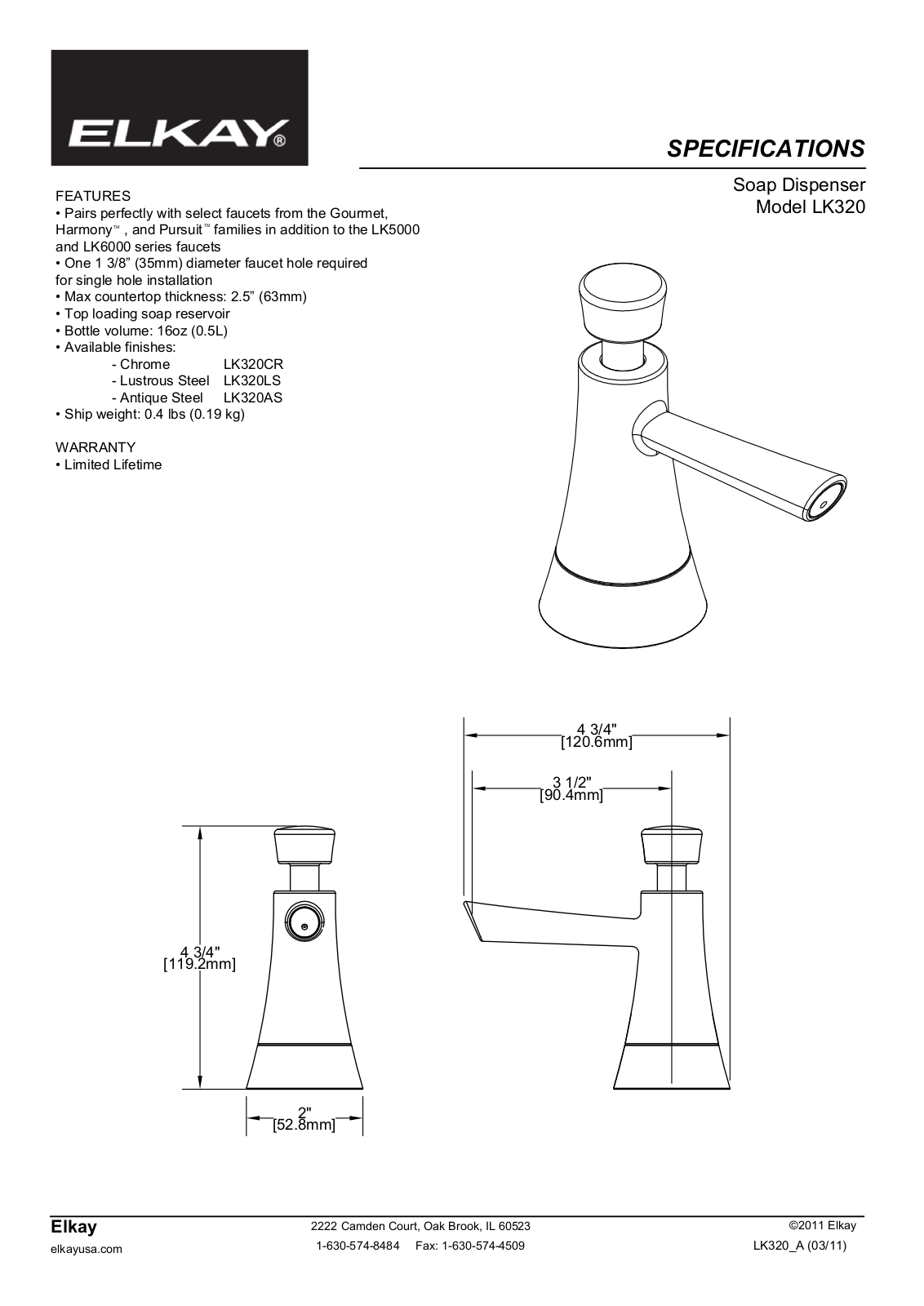 Elkay LK320 User Manual