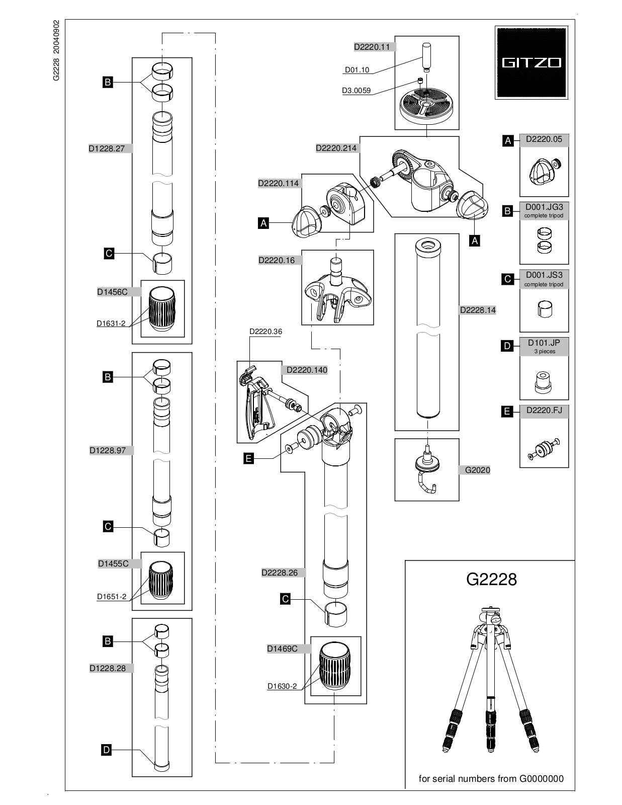 Gitzo G2228 User Manual