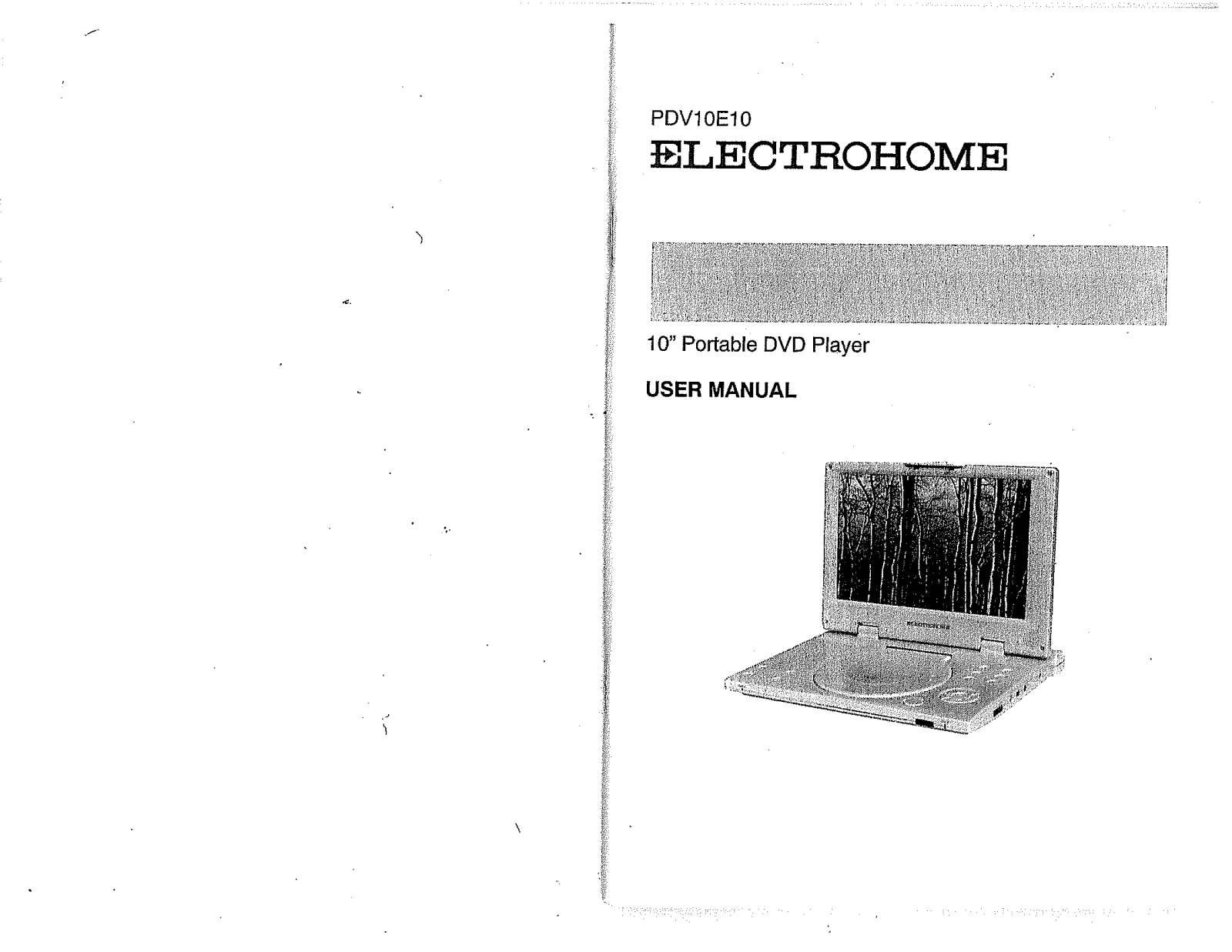 Electrohome PDV10E10 User Manual