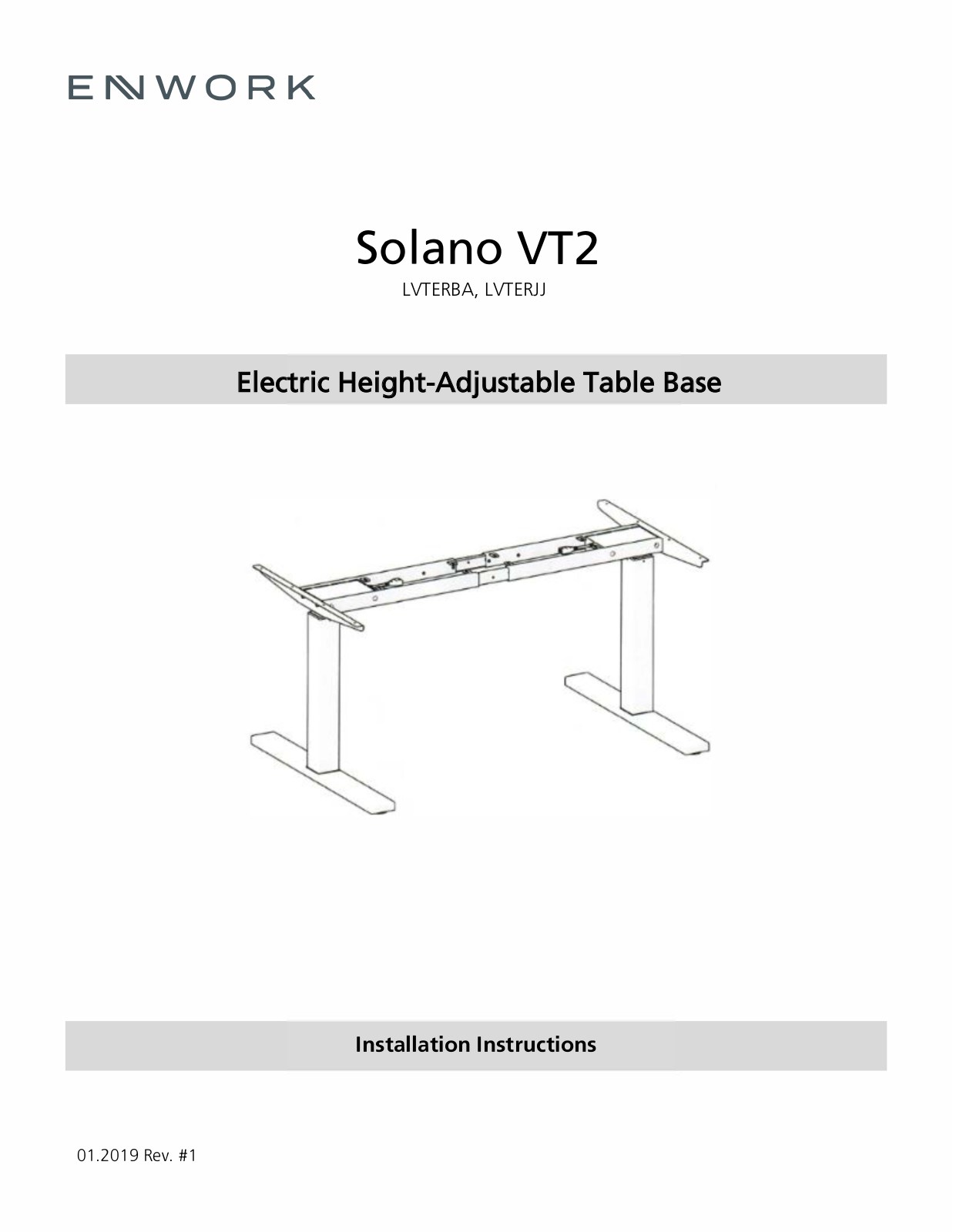 Enwork Solano VT2 Installation Instructions Manual