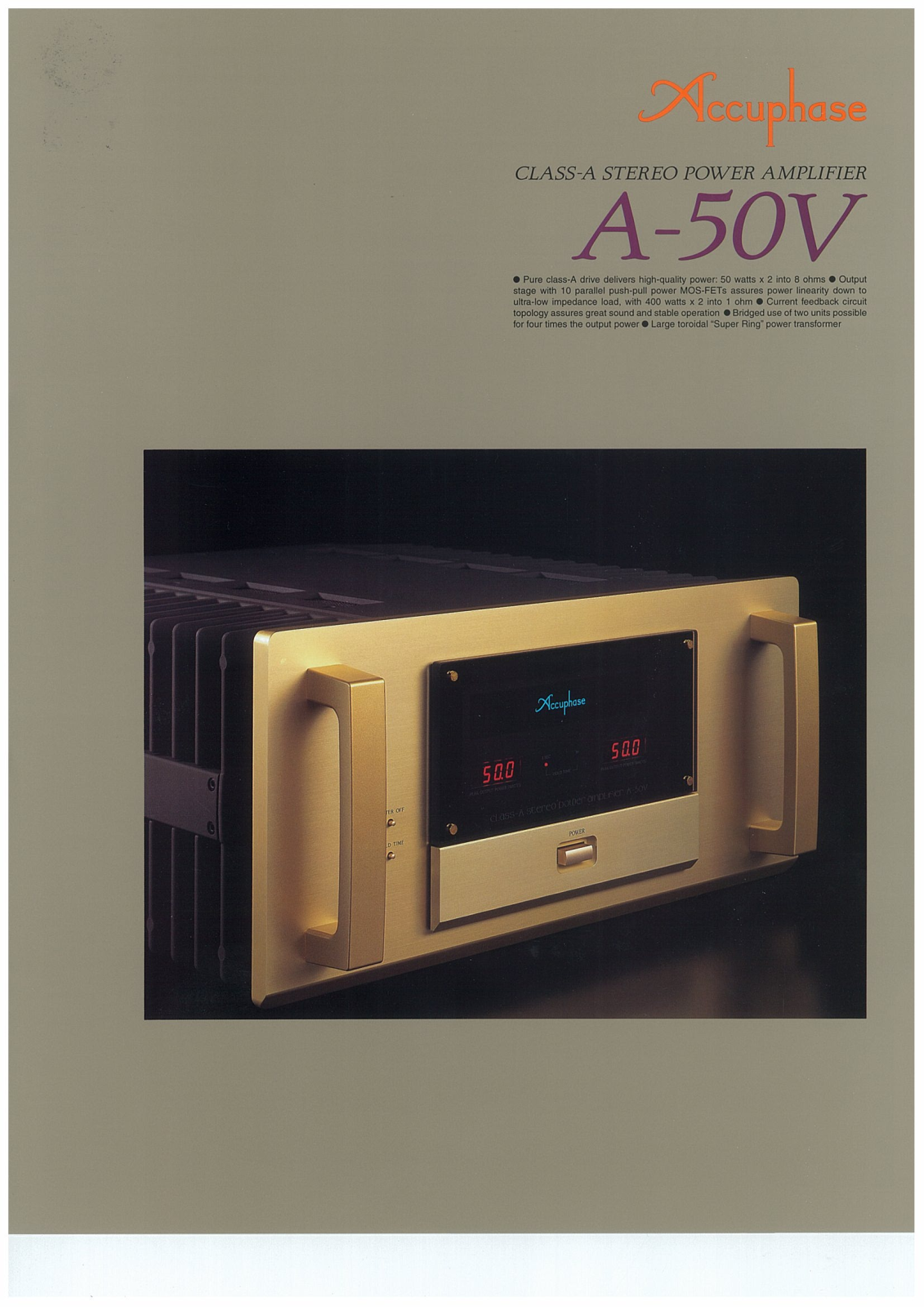 Accuphase A-50-V Brochure