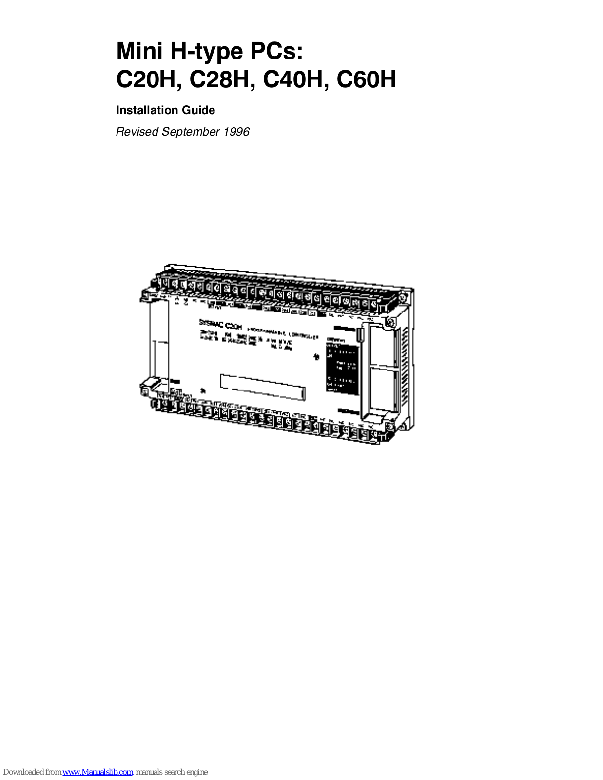 Omron C20H, C28H, C60H, C40H Installation Manual