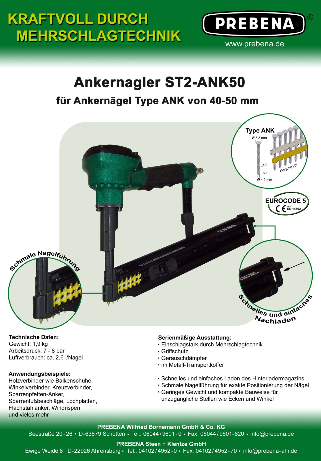 Prebena ST2-ANK50 User Manual