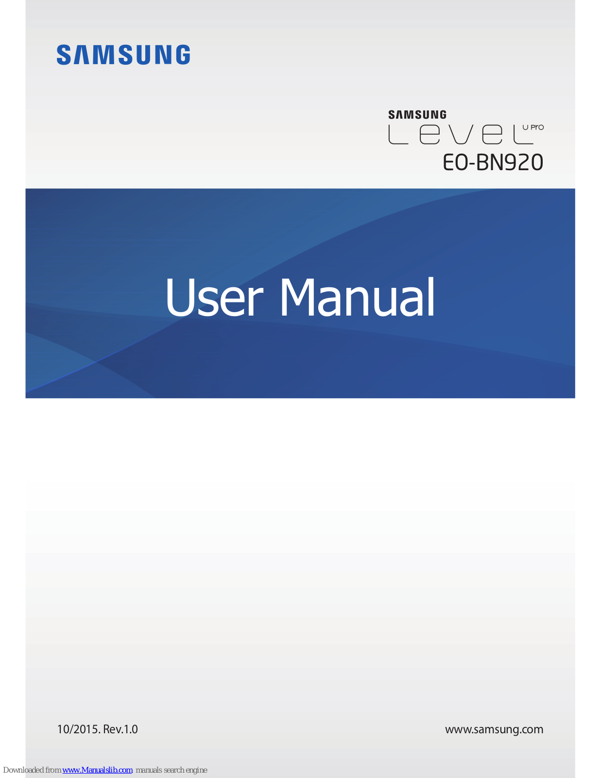 Samsung Level U Pro EO-BN920 User Manual