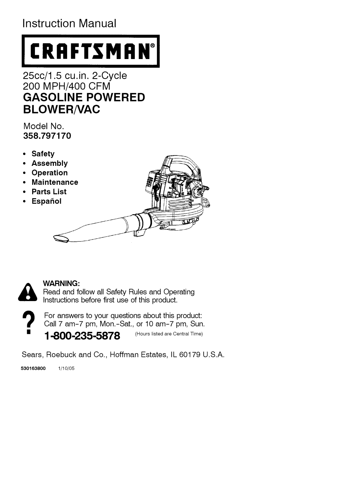 Craftsman 358797170 Owner’s Manual - ManualMachine.com
