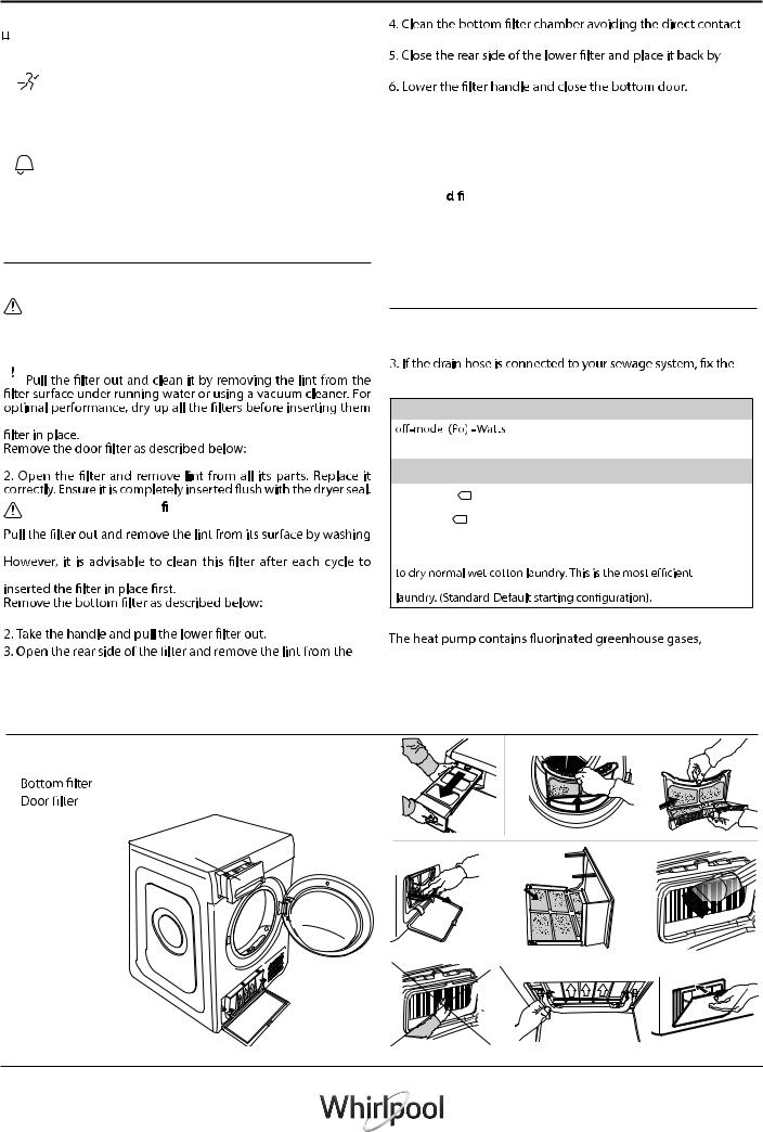 WHIRLPOOL HSCX90424 Daily Reference Guide