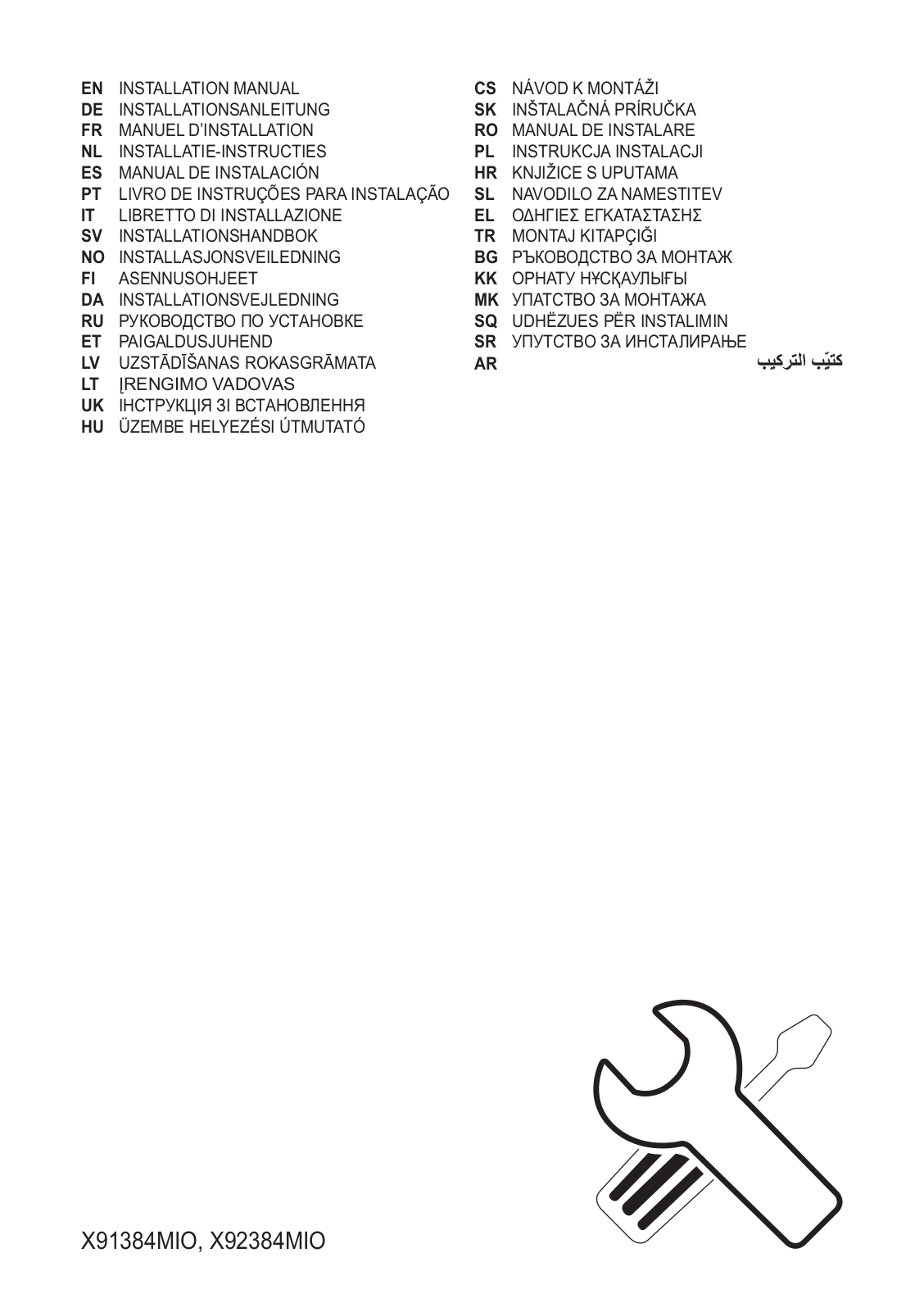 AEG X92384MI0 User Manual