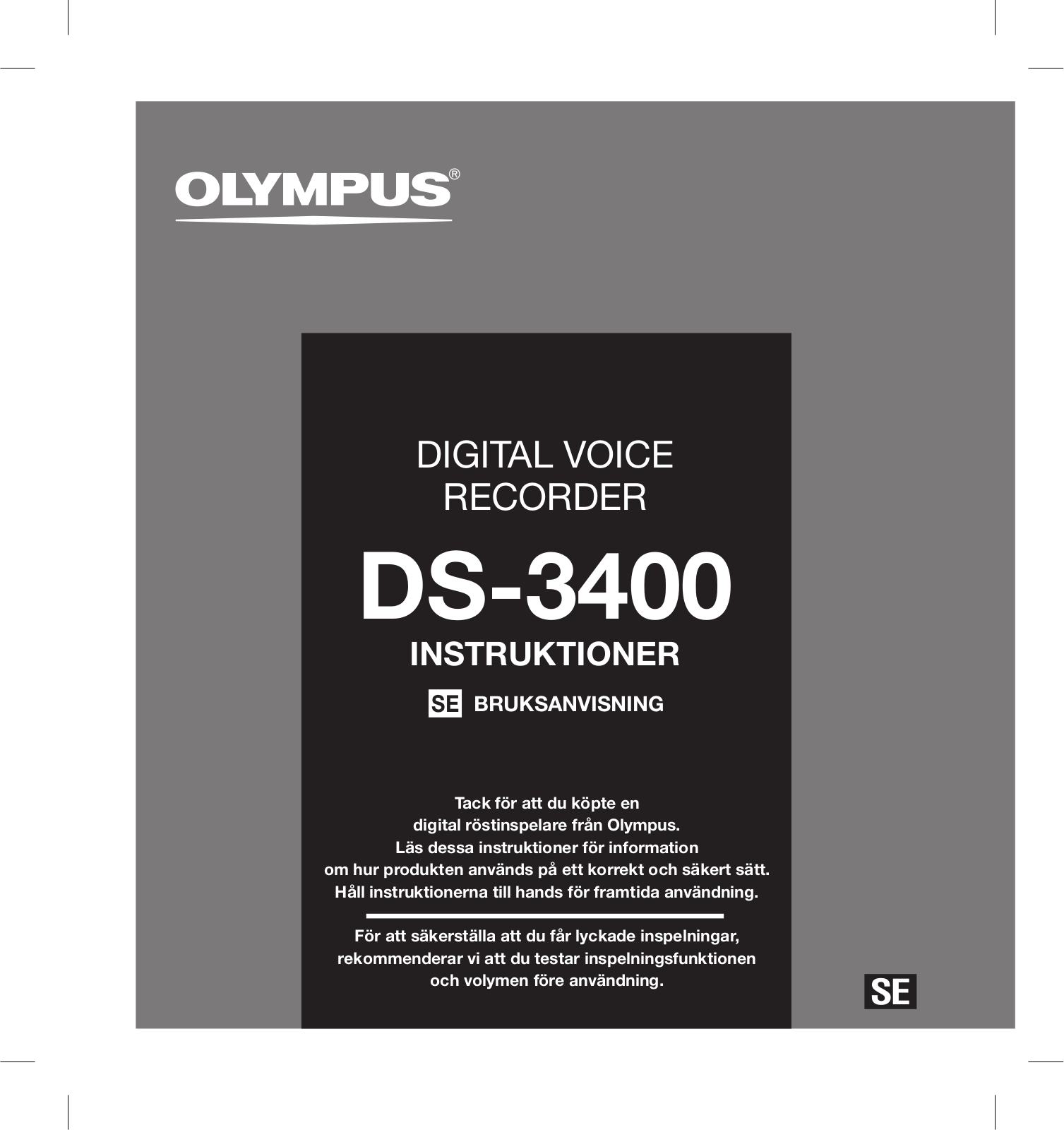 Olympus DS-3400 User Manual