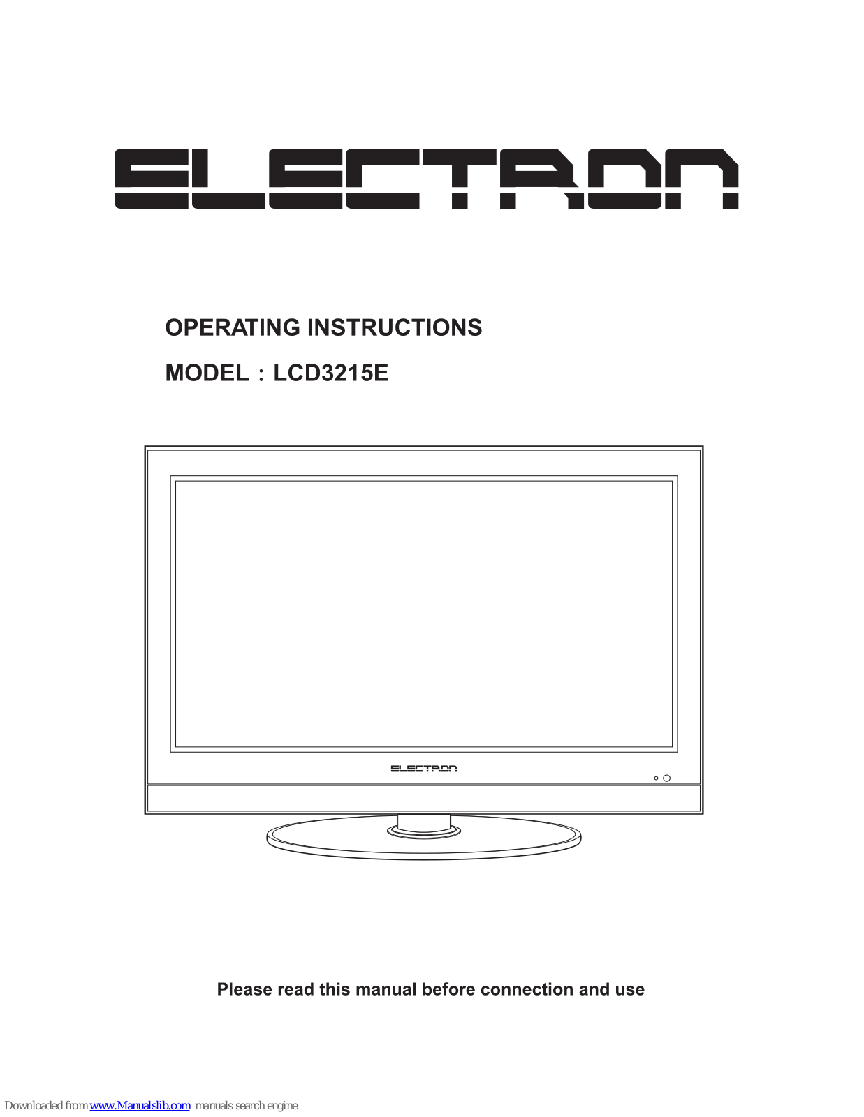 Electron LCD3215E Operating Instructions Manual