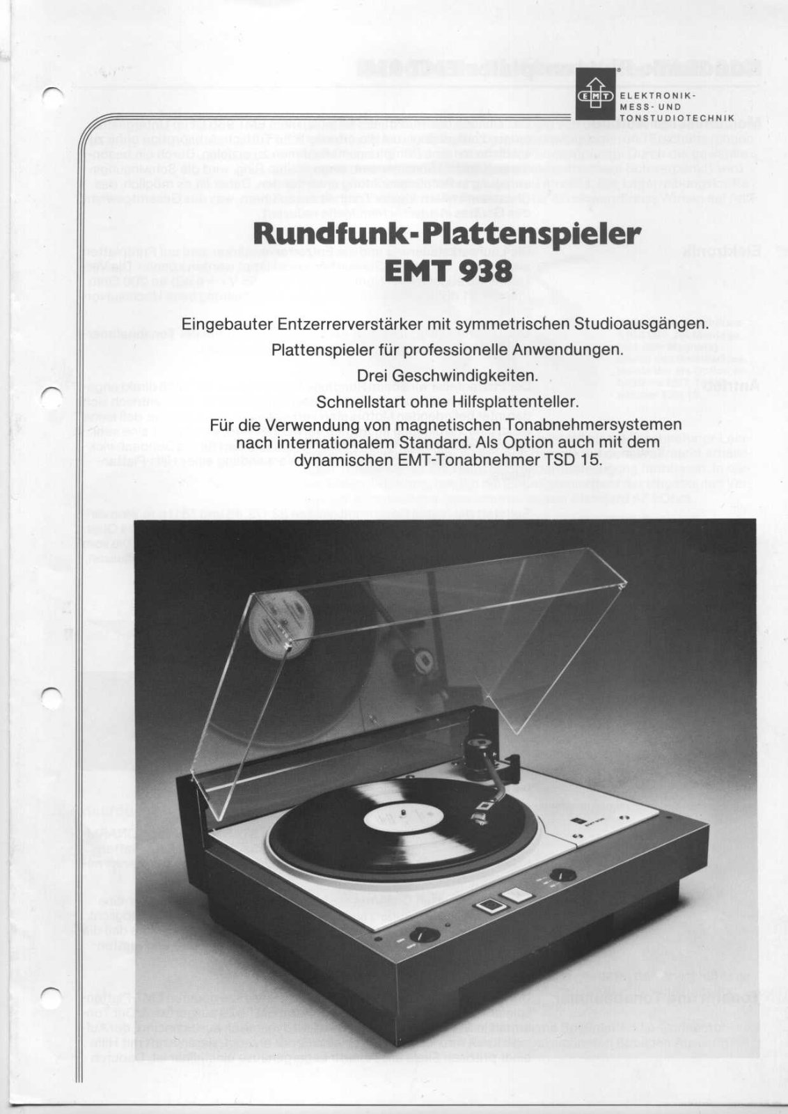 EMT 938 Brochure